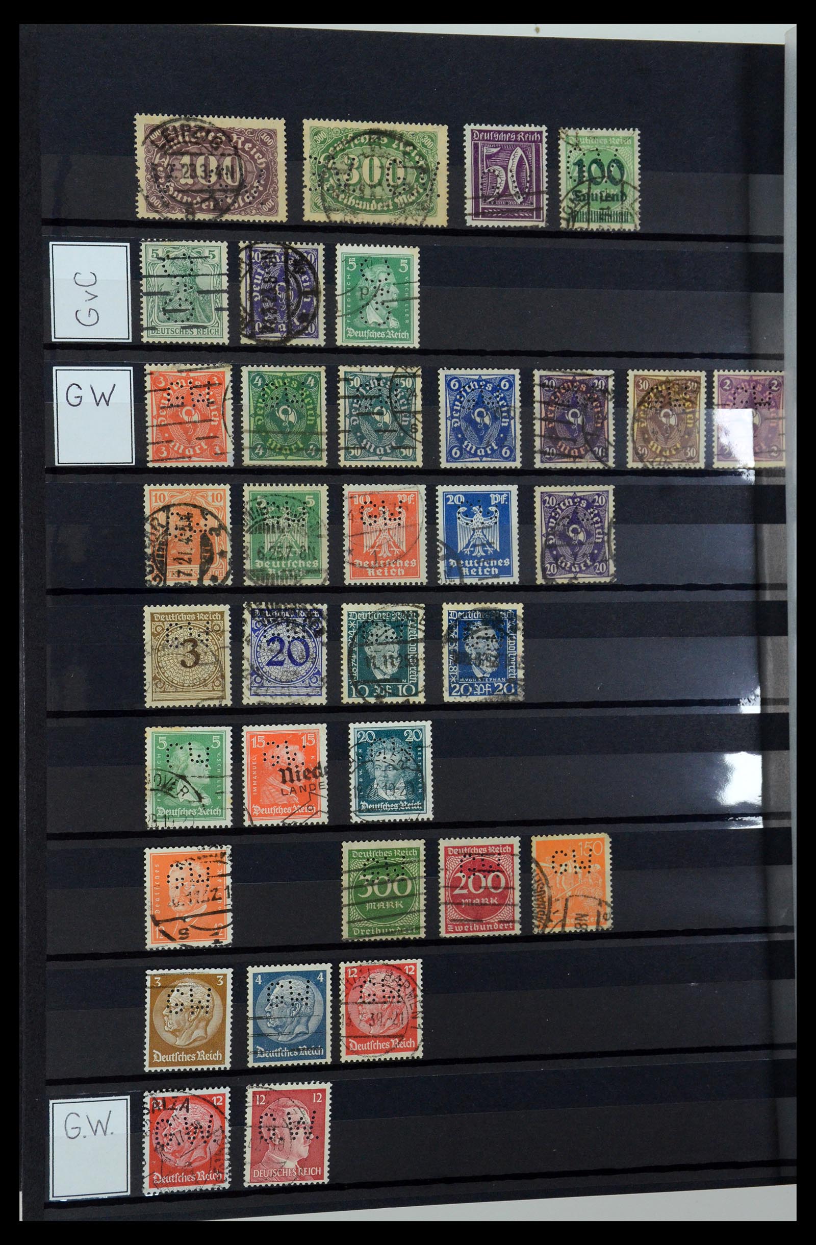 36405 162 - Postzegelverzameling 36405 Duitse Rijk perfins 1880-1945.