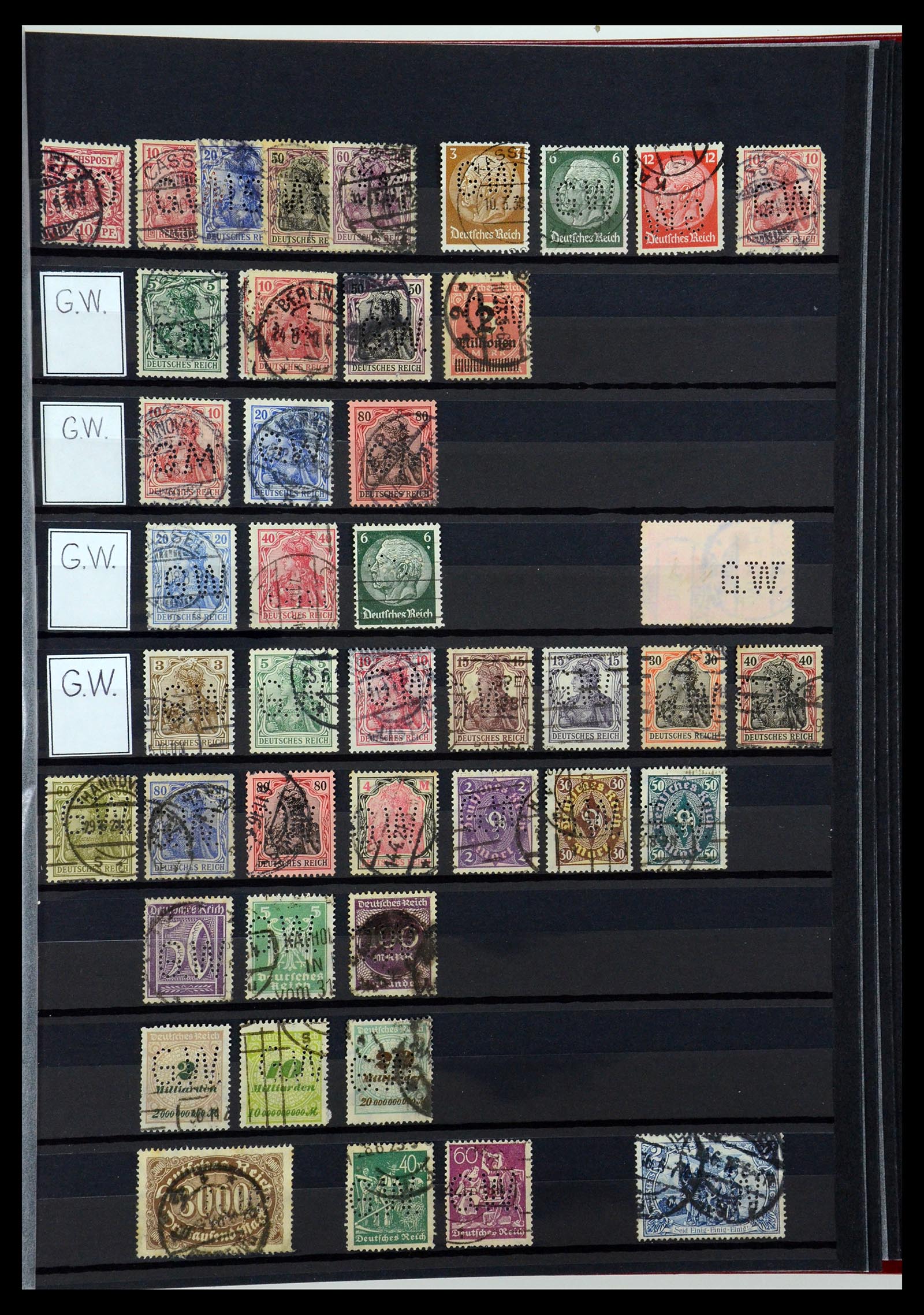 36405 163 - Postzegelverzameling 36405 Duitse Rijk perfins 1880-1945.