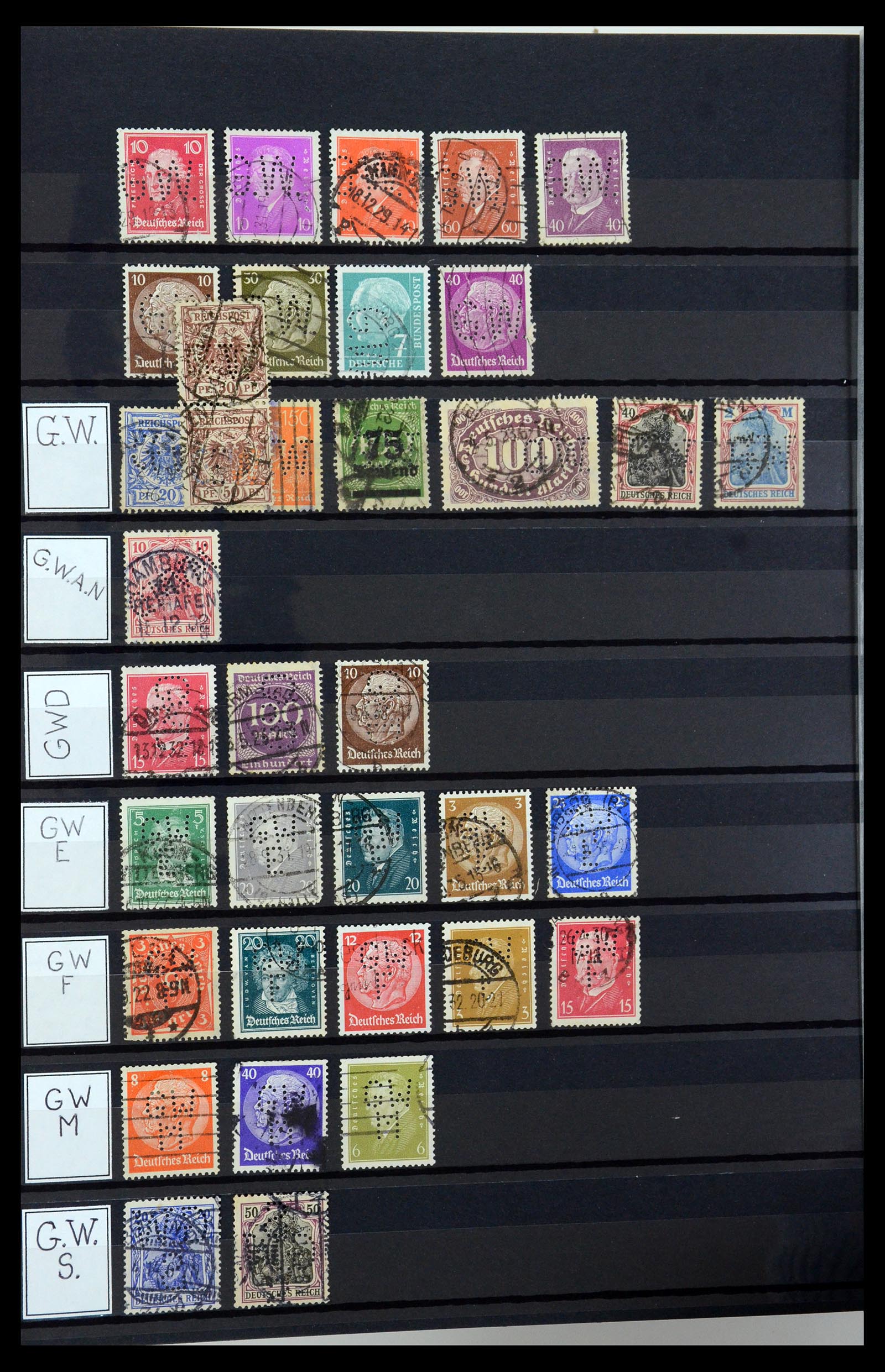 36405 164 - Postzegelverzameling 36405 Duitse Rijk perfins 1880-1945.