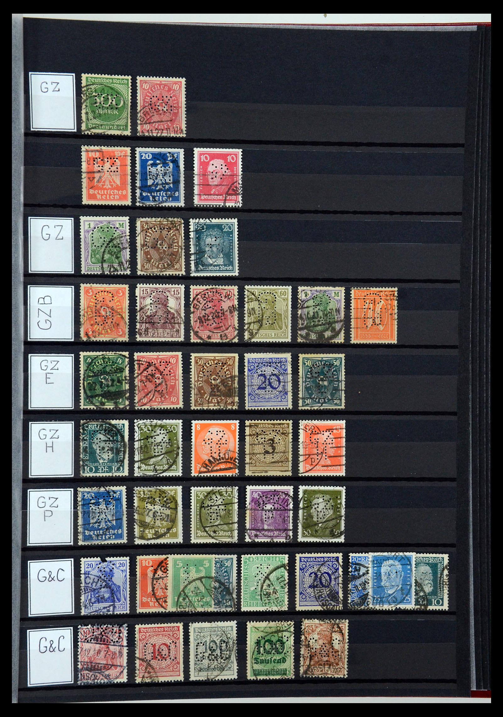 36405 165 - Postzegelverzameling 36405 Duitse Rijk perfins 1880-1945.