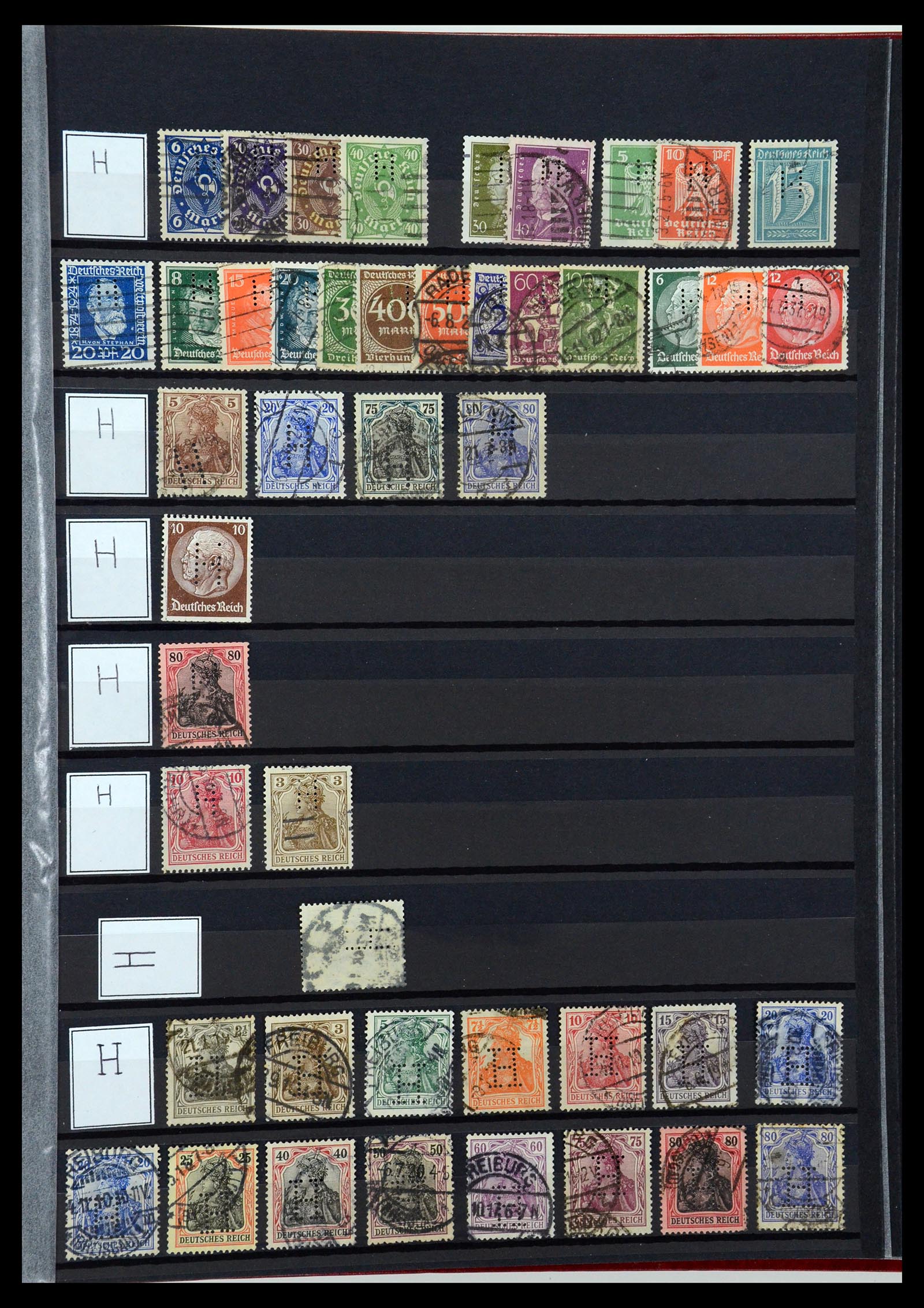 36405 167 - Postzegelverzameling 36405 Duitse Rijk perfins 1880-1945.