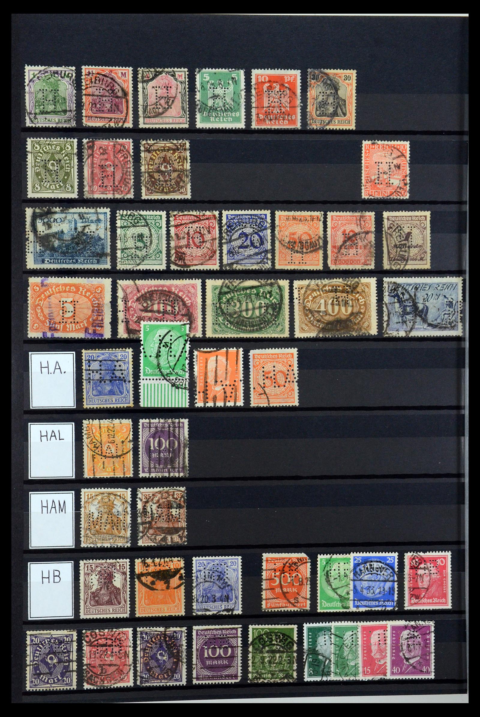 36405 168 - Postzegelverzameling 36405 Duitse Rijk perfins 1880-1945.
