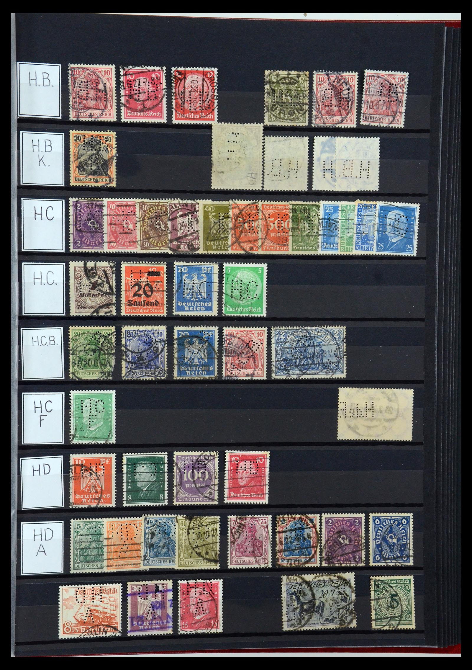 36405 169 - Postzegelverzameling 36405 Duitse Rijk perfins 1880-1945.
