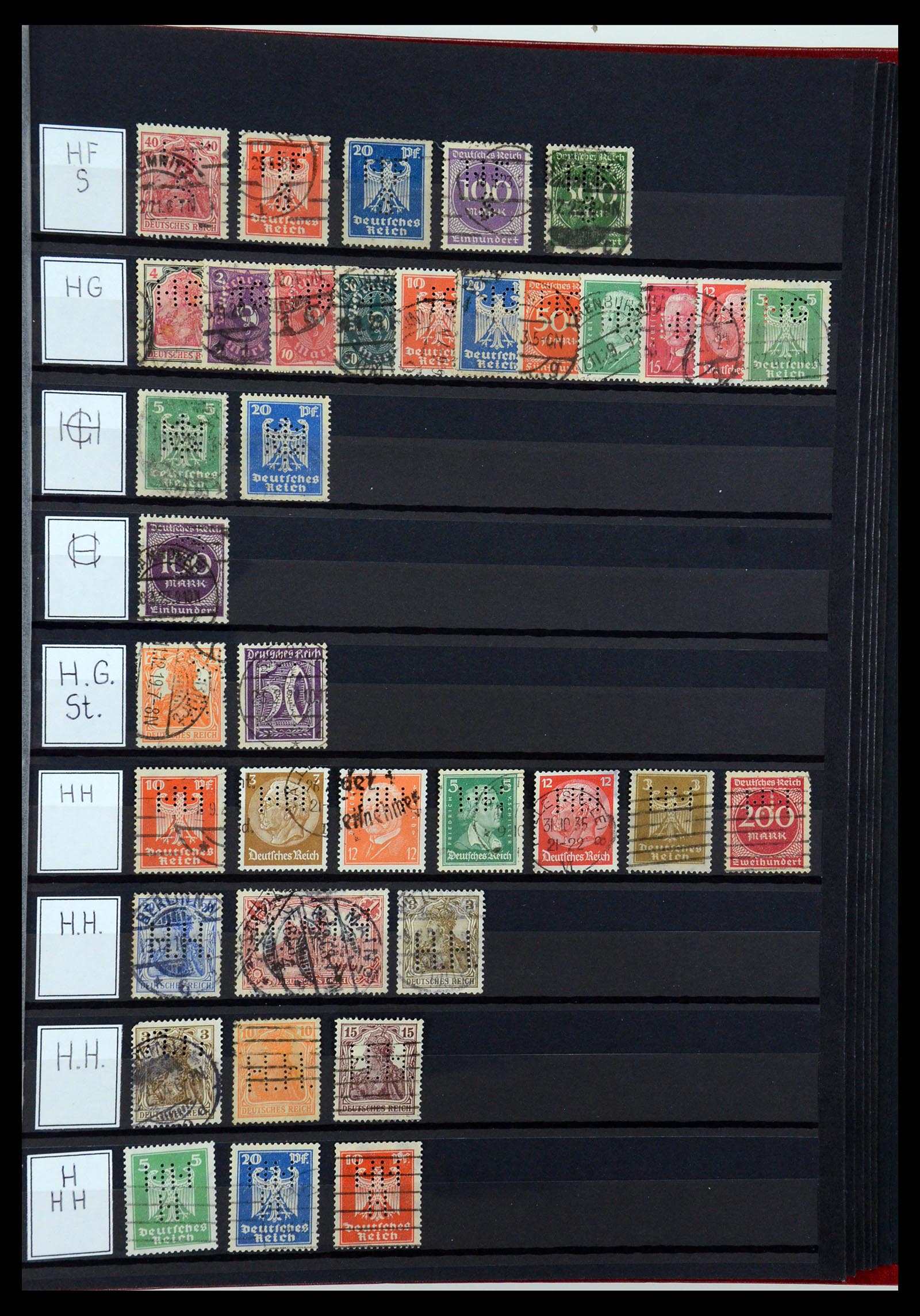 36405 171 - Postzegelverzameling 36405 Duitse Rijk perfins 1880-1945.
