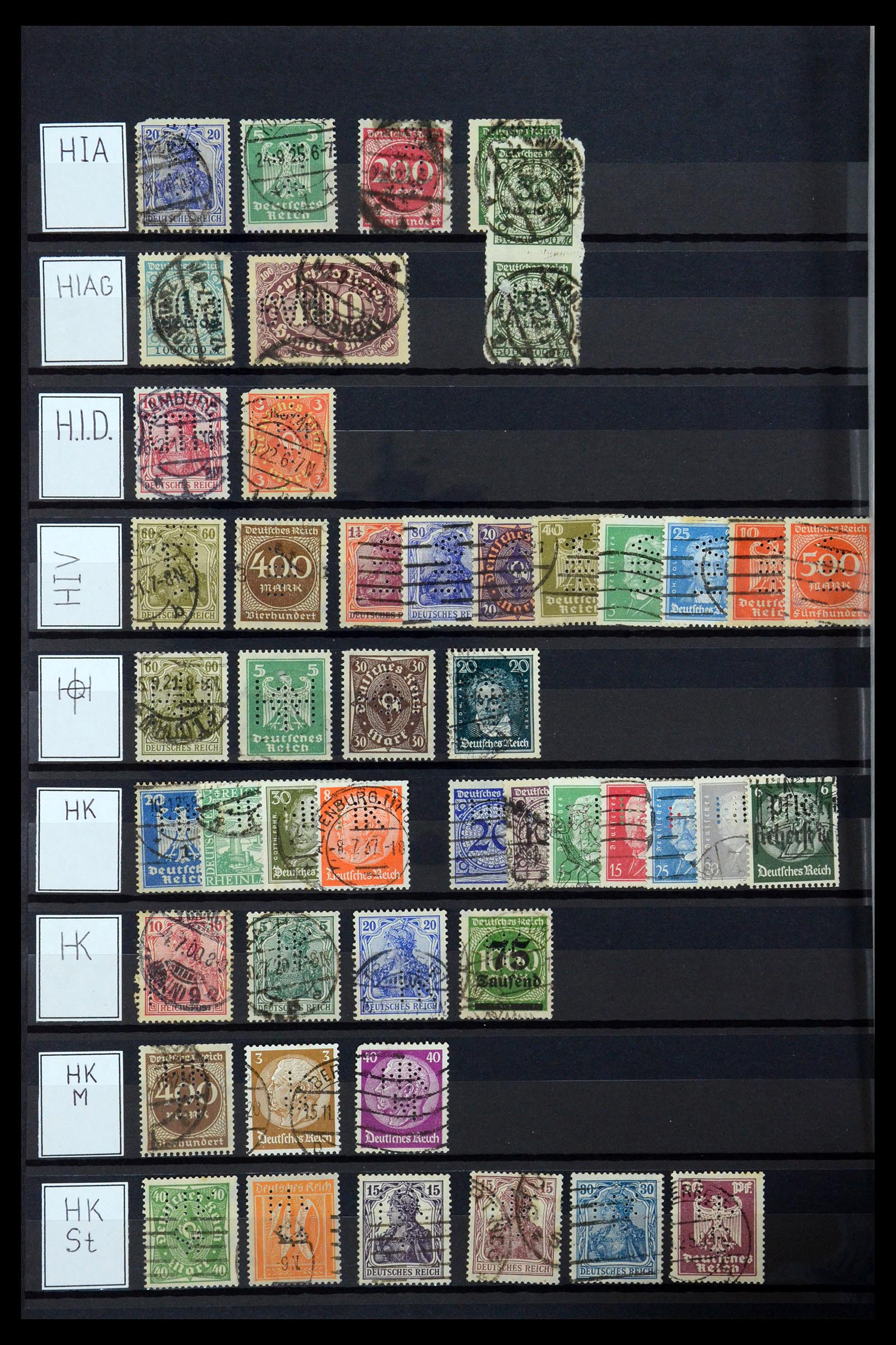 36405 172 - Postzegelverzameling 36405 Duitse Rijk perfins 1880-1945.