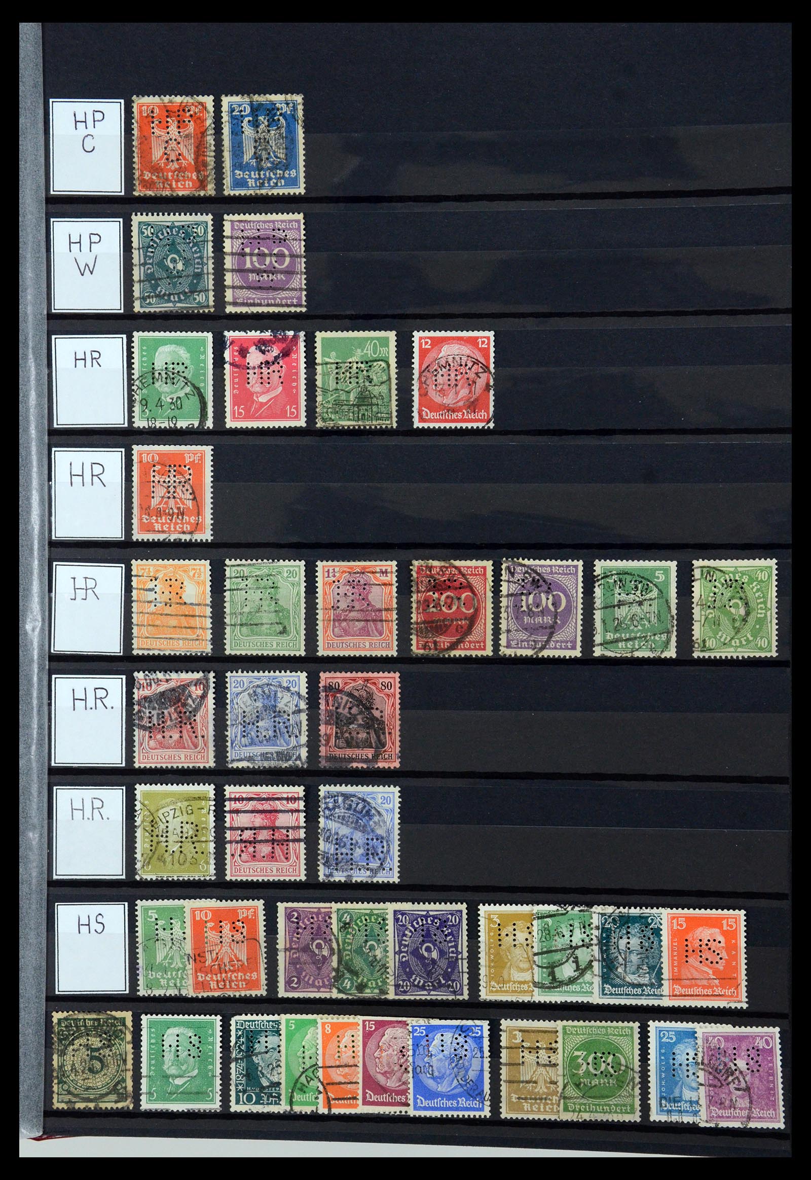 36405 175 - Postzegelverzameling 36405 Duitse Rijk perfins 1880-1945.