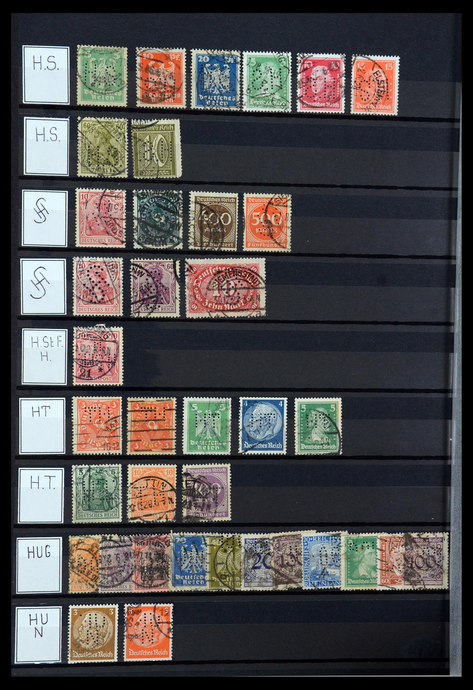 36405 176 - Postzegelverzameling 36405 Duitse Rijk perfins 1880-1945.