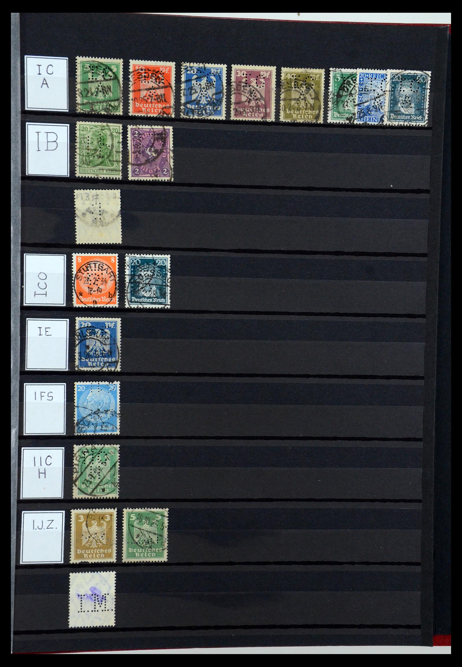 36405 178 - Postzegelverzameling 36405 Duitse Rijk perfins 1880-1945.