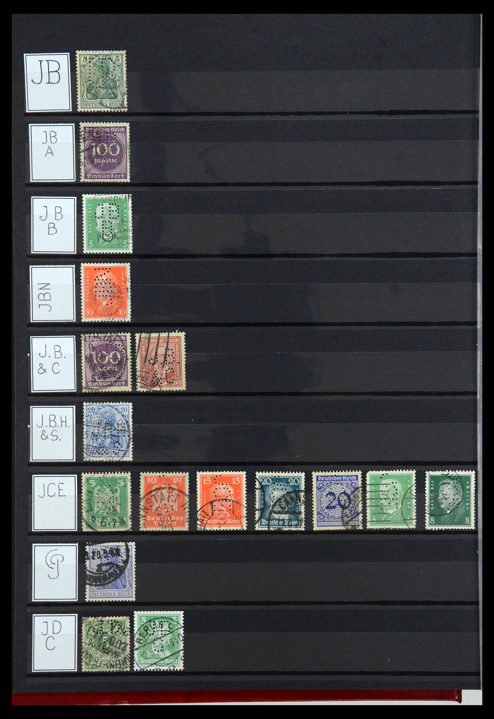 36405 181 - Postzegelverzameling 36405 Duitse Rijk perfins 1880-1945.