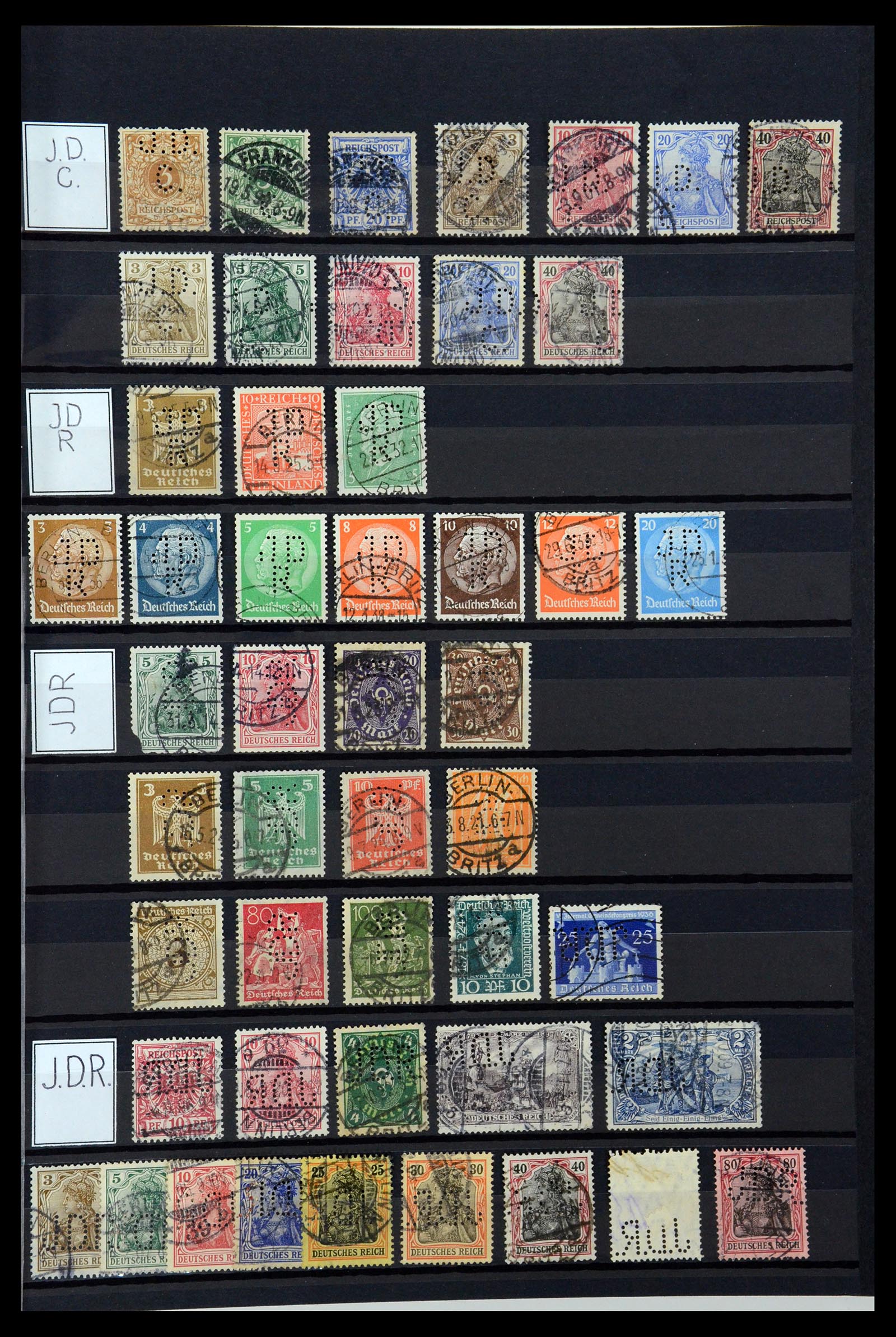 36405 182 - Postzegelverzameling 36405 Duitse Rijk perfins 1880-1945.