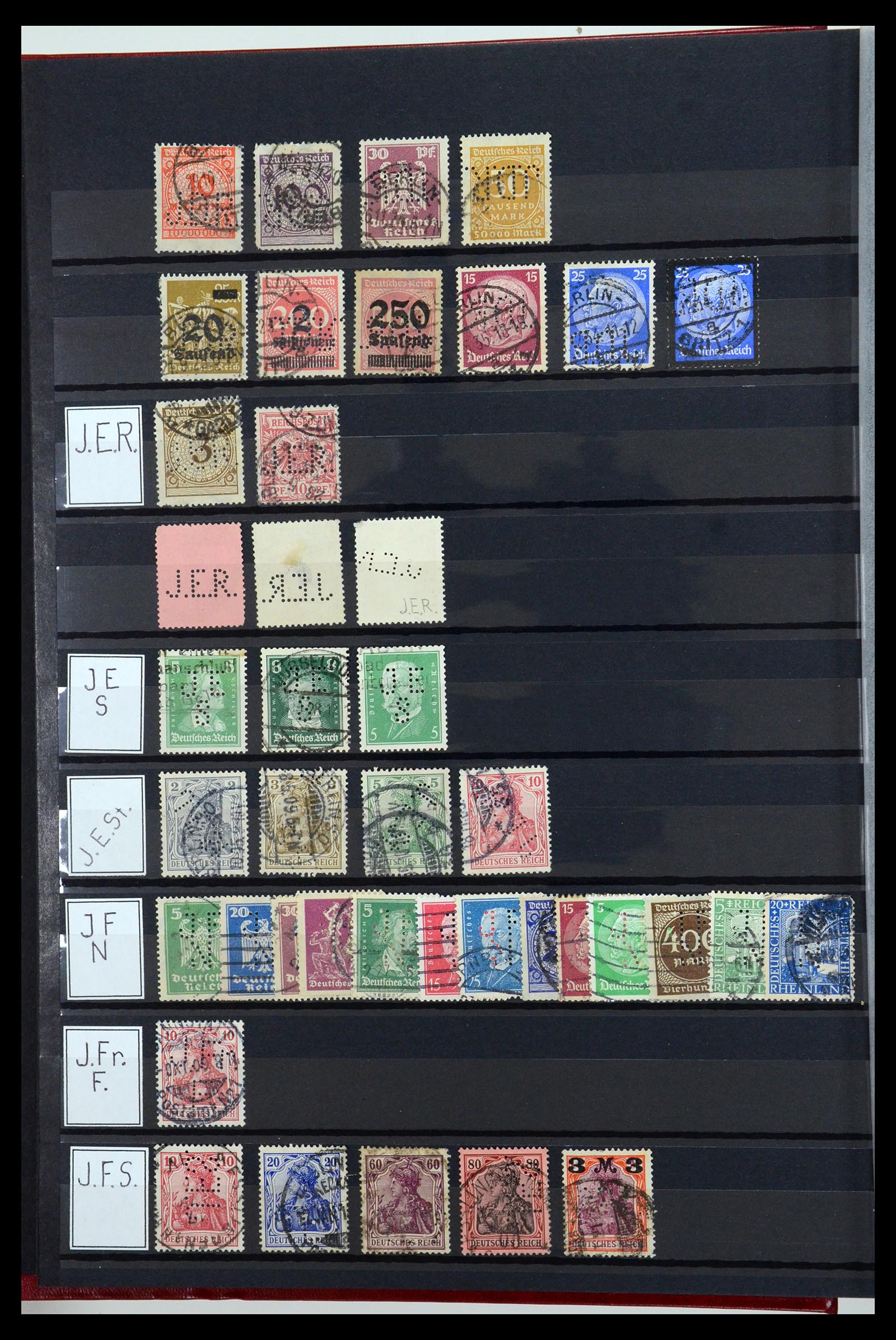 36405 183 - Postzegelverzameling 36405 Duitse Rijk perfins 1880-1945.