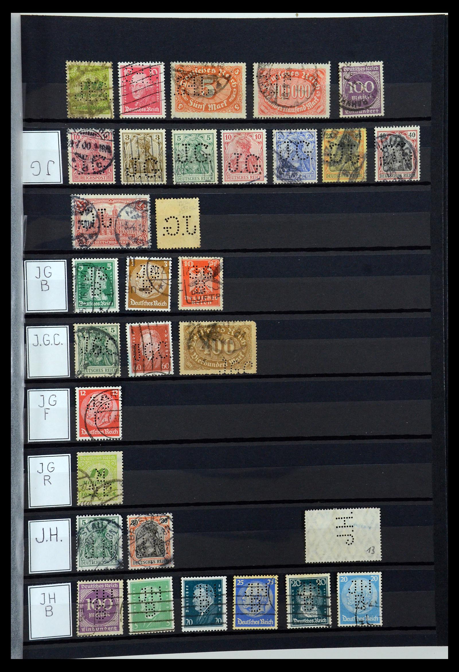 36405 184 - Postzegelverzameling 36405 Duitse Rijk perfins 1880-1945.