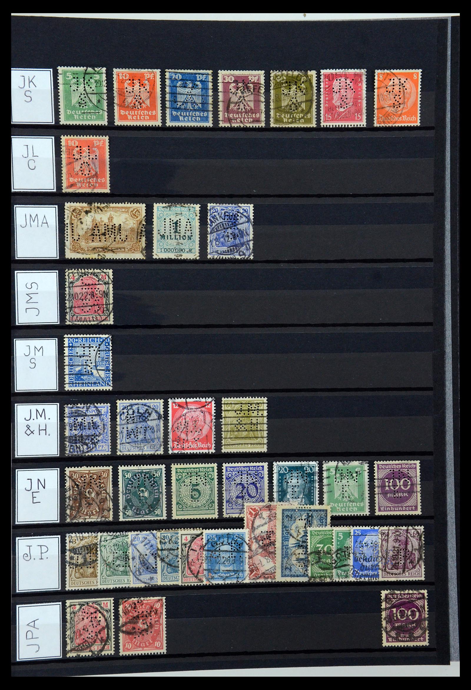36405 185 - Postzegelverzameling 36405 Duitse Rijk perfins 1880-1945.