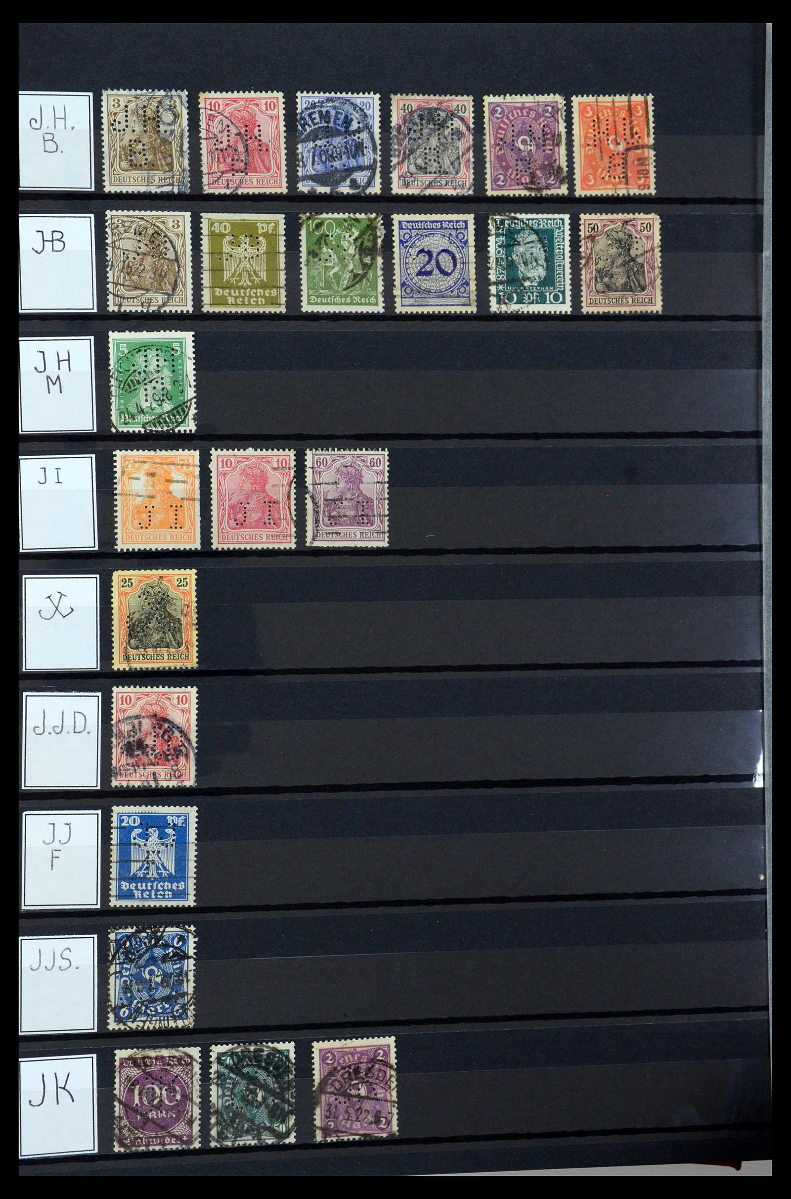 36405 186 - Postzegelverzameling 36405 Duitse Rijk perfins 1880-1945.