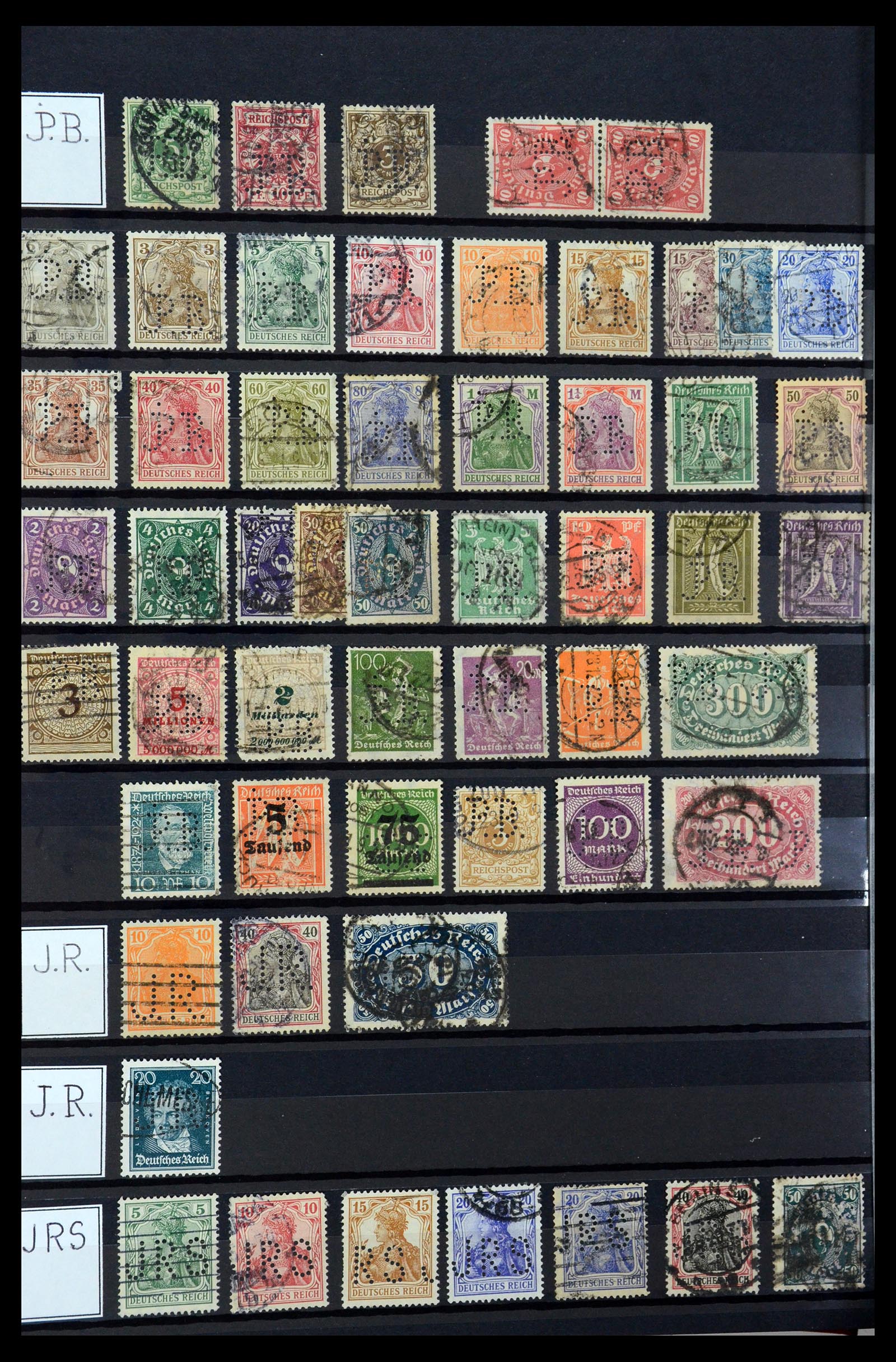 36405 187 - Postzegelverzameling 36405 Duitse Rijk perfins 1880-1945.