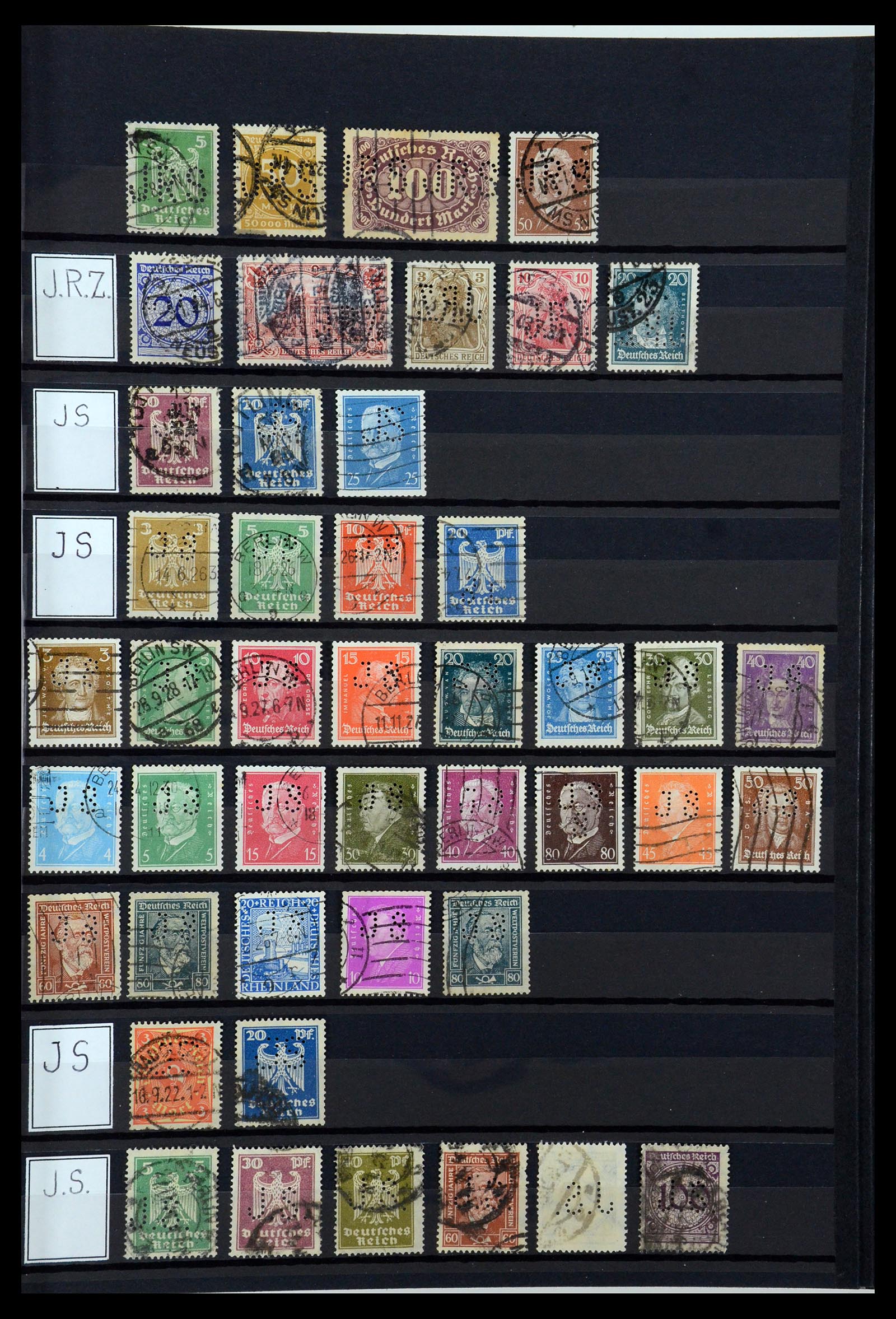 36405 188 - Postzegelverzameling 36405 Duitse Rijk perfins 1880-1945.