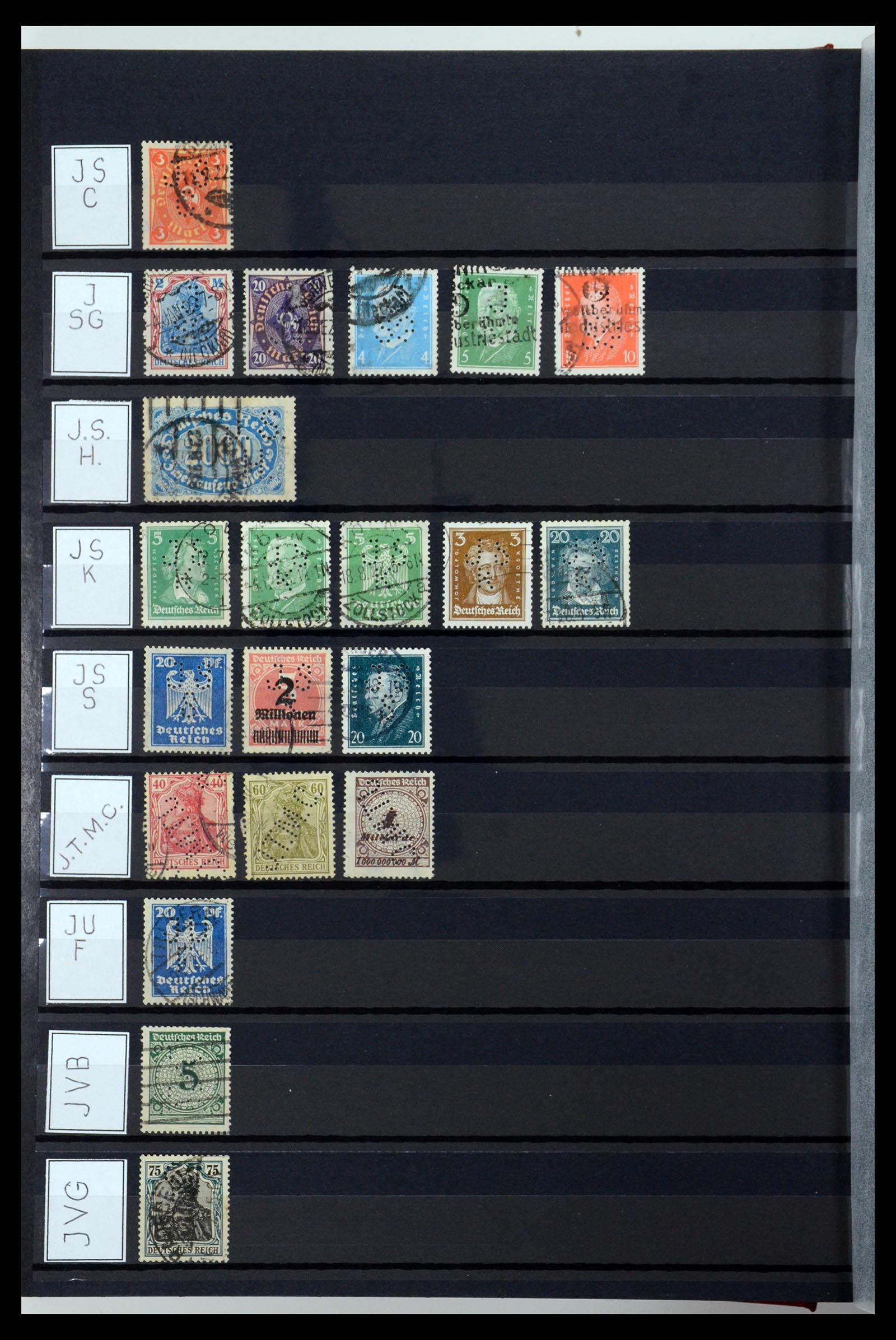 36405 189 - Postzegelverzameling 36405 Duitse Rijk perfins 1880-1945.