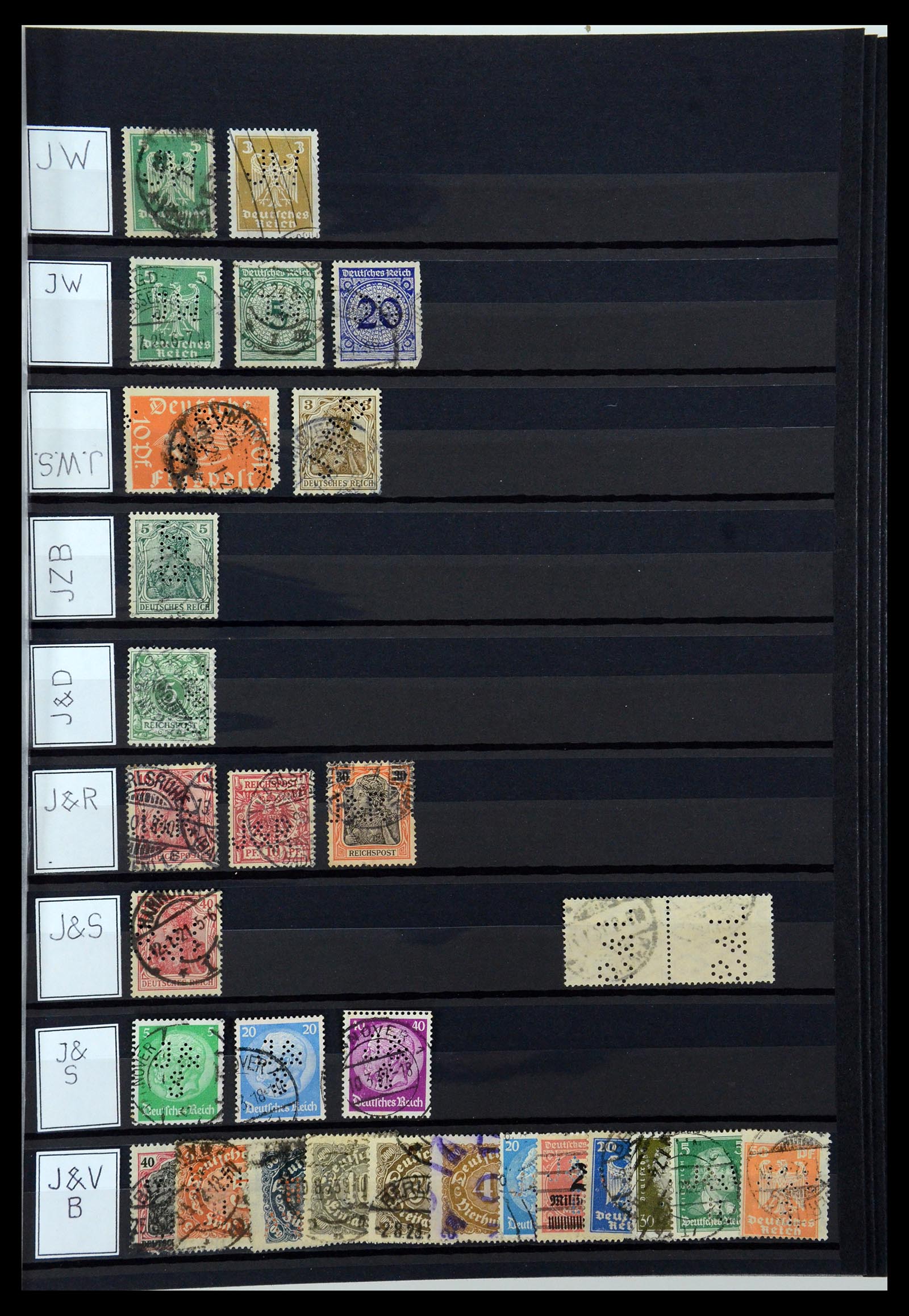 36405 190 - Postzegelverzameling 36405 Duitse Rijk perfins 1880-1945.