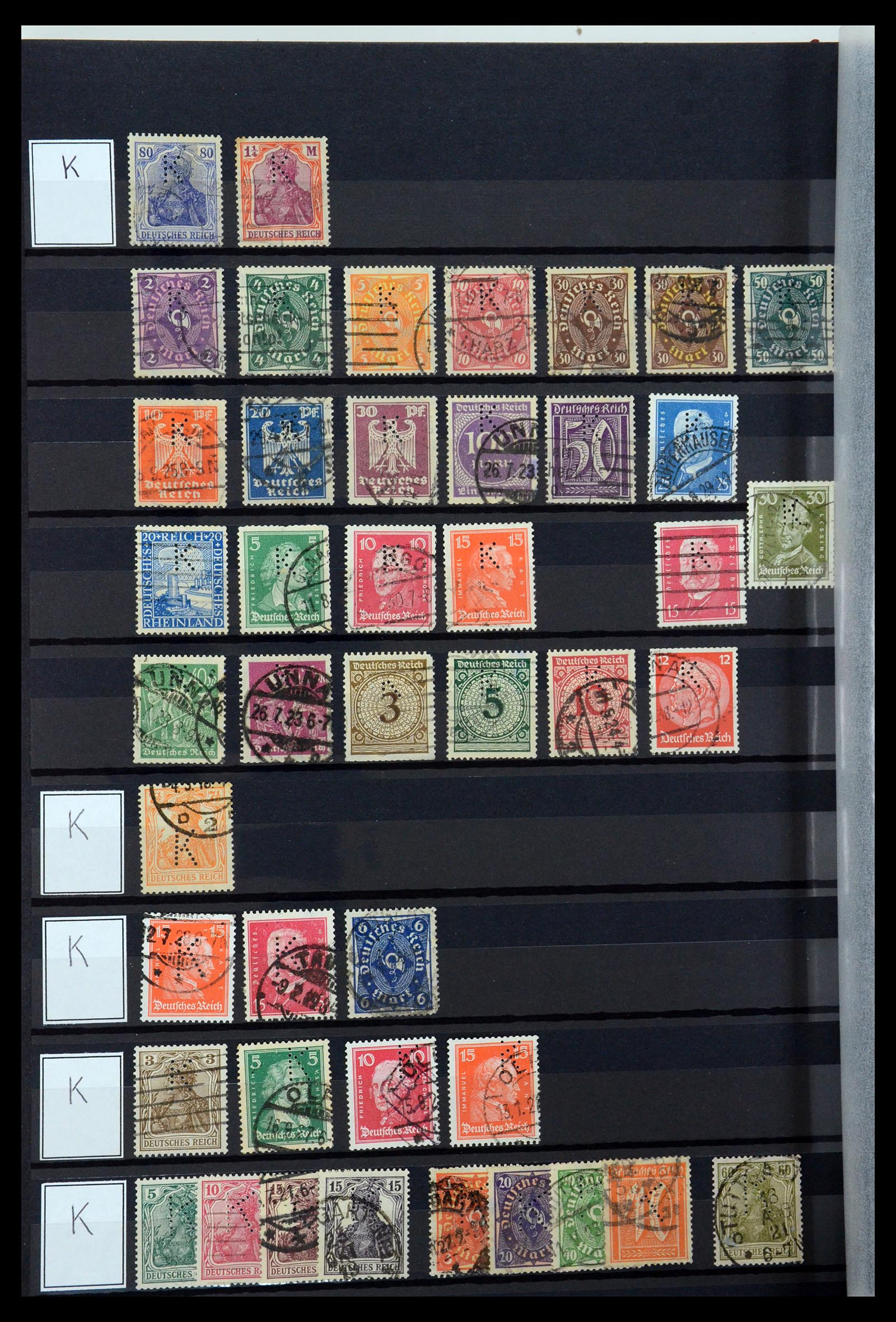 36405 191 - Postzegelverzameling 36405 Duitse Rijk perfins 1880-1945.