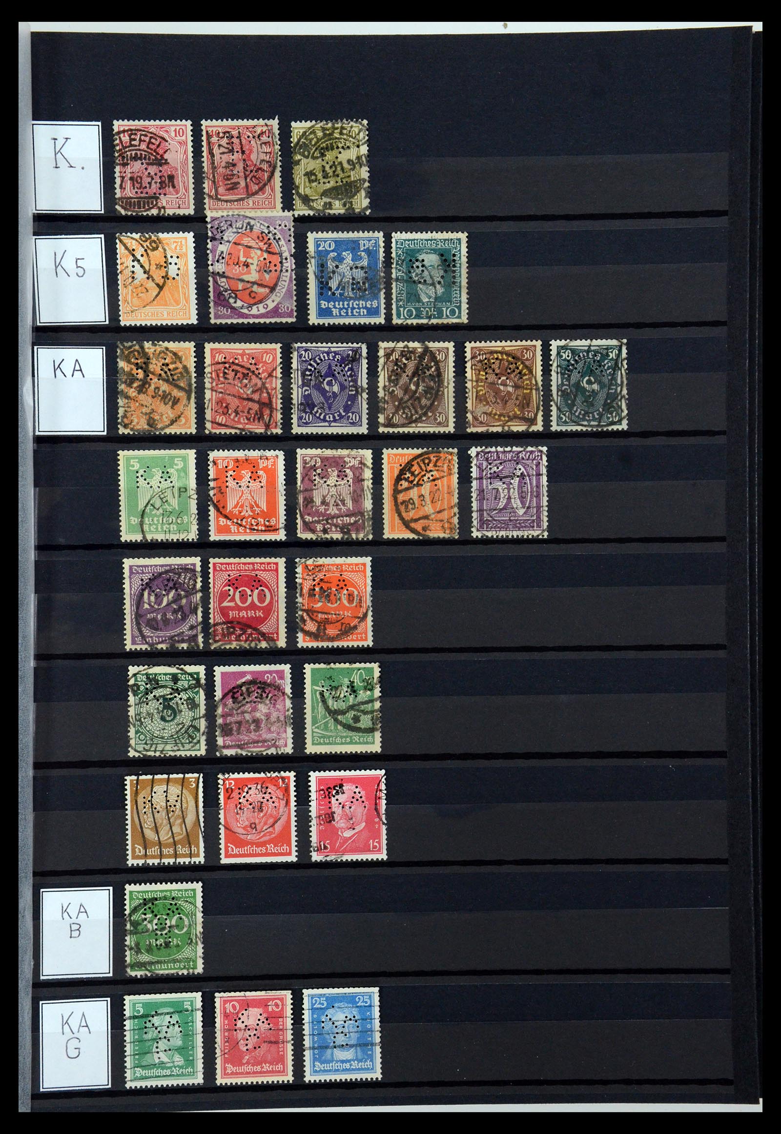 36405 192 - Postzegelverzameling 36405 Duitse Rijk perfins 1880-1945.