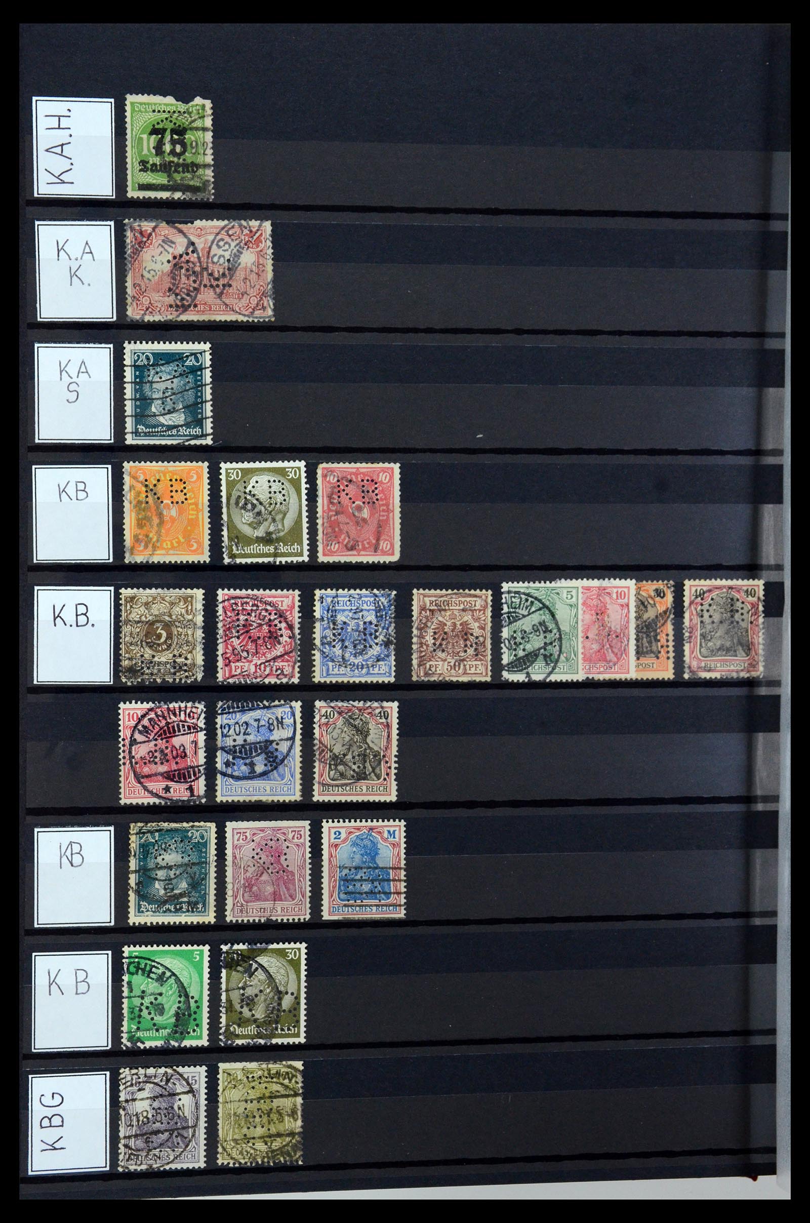 36405 193 - Postzegelverzameling 36405 Duitse Rijk perfins 1880-1945.