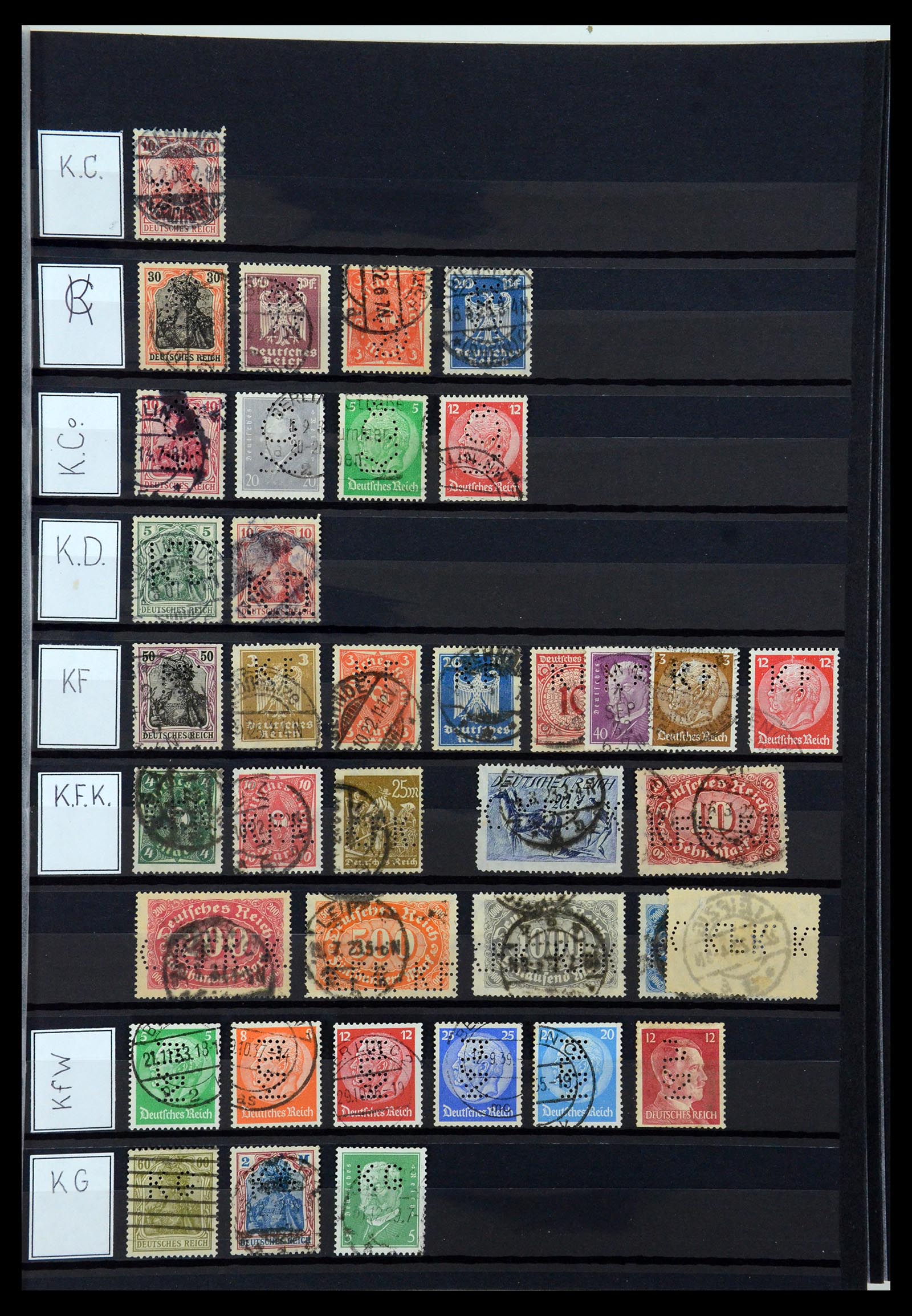 36405 194 - Postzegelverzameling 36405 Duitse Rijk perfins 1880-1945.