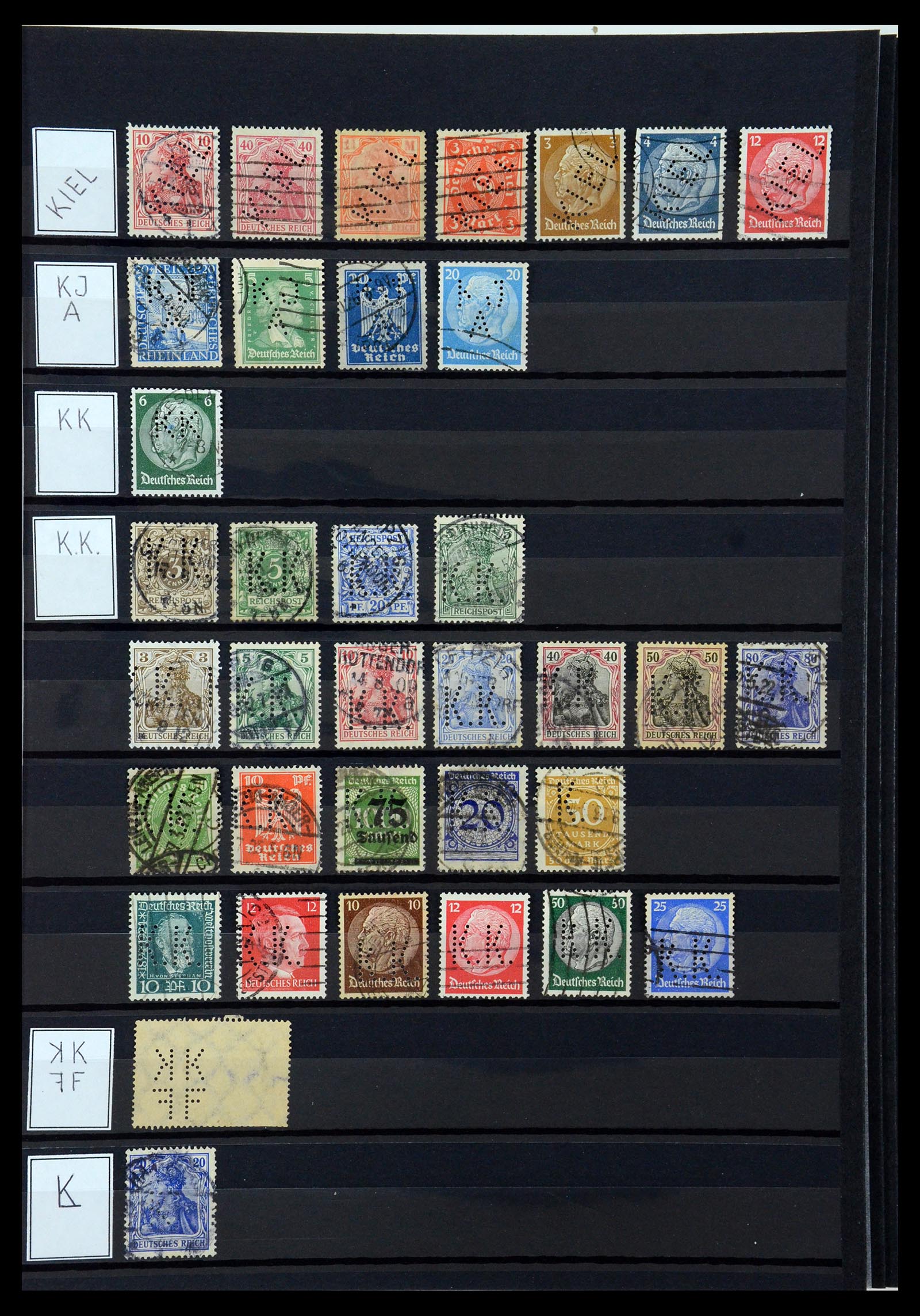 36405 196 - Postzegelverzameling 36405 Duitse Rijk perfins 1880-1945.