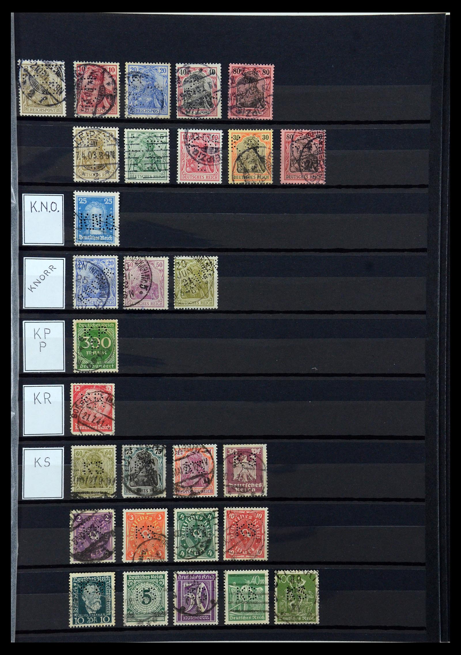 36405 197 - Postzegelverzameling 36405 Duitse Rijk perfins 1880-1945.