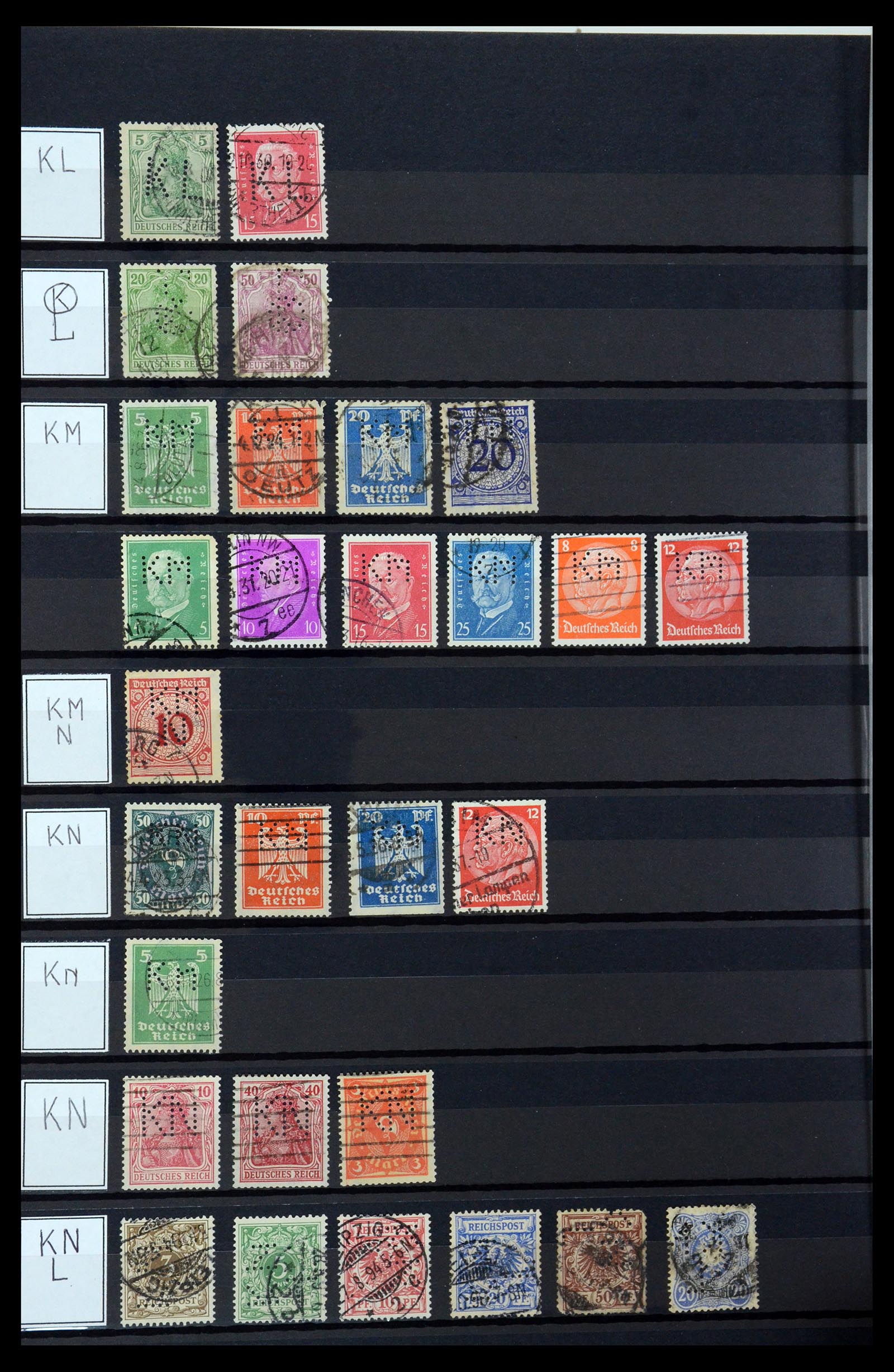 36405 198 - Postzegelverzameling 36405 Duitse Rijk perfins 1880-1945.