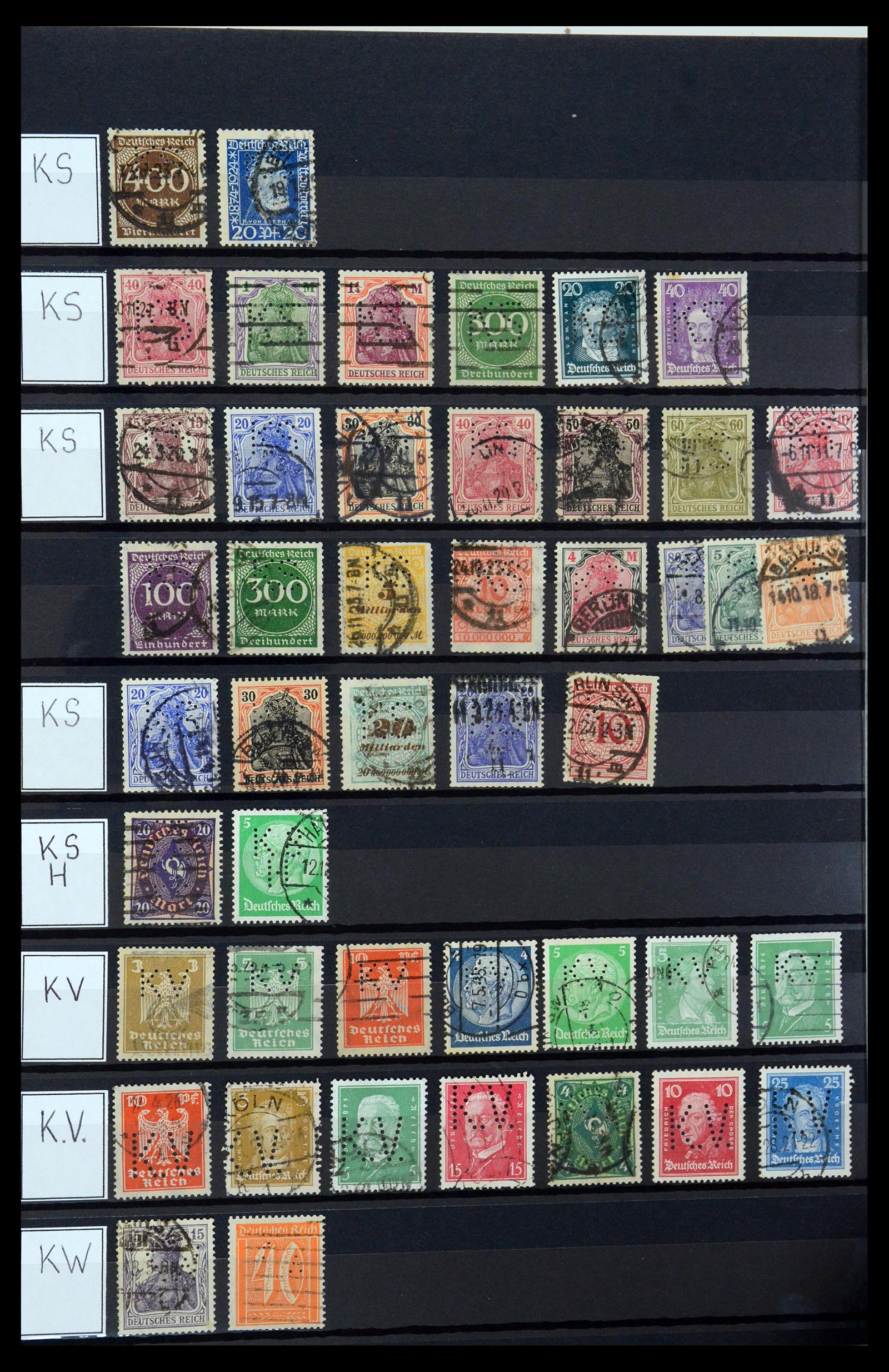 36405 199 - Postzegelverzameling 36405 Duitse Rijk perfins 1880-1945.