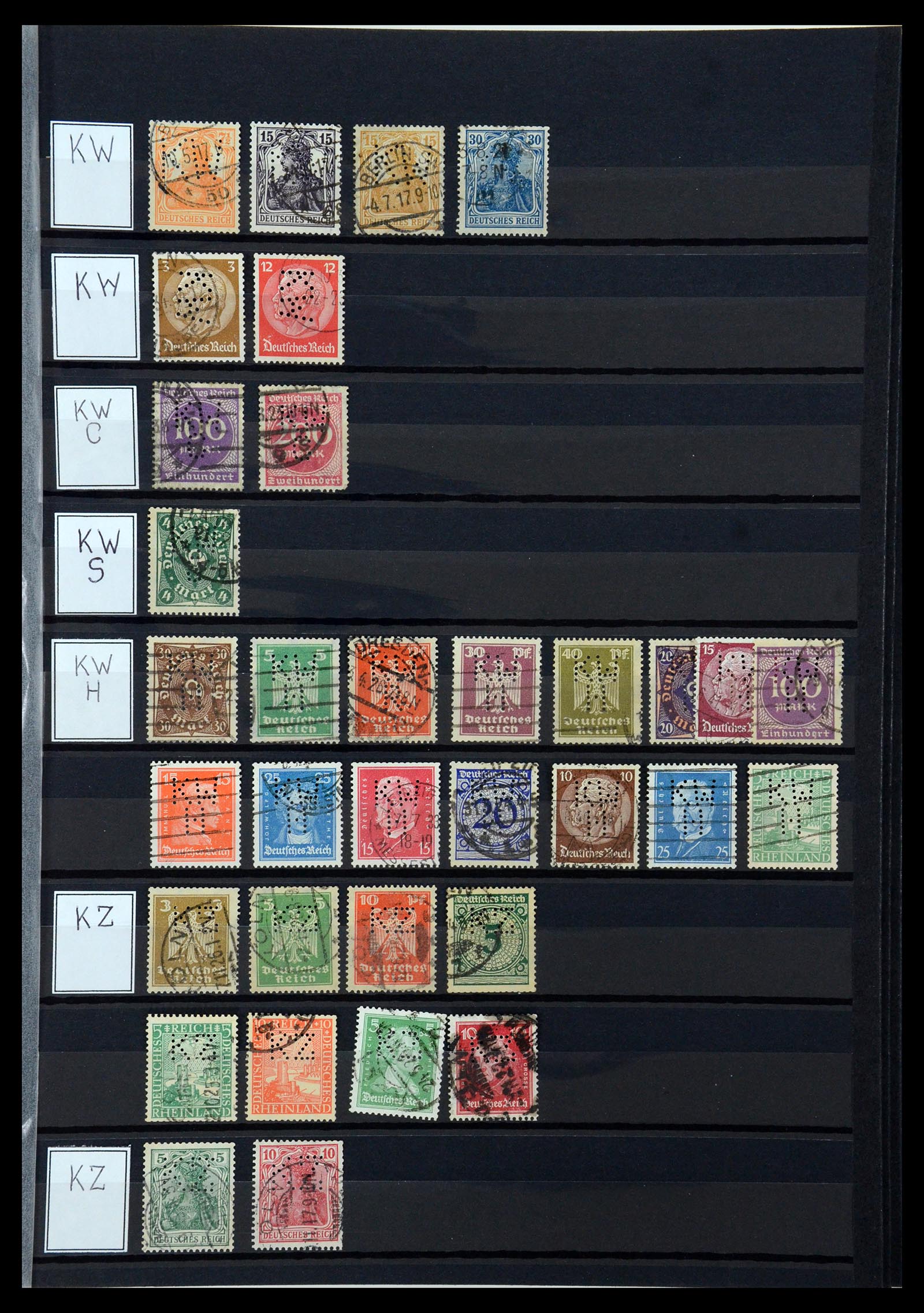 36405 200 - Postzegelverzameling 36405 Duitse Rijk perfins 1880-1945.