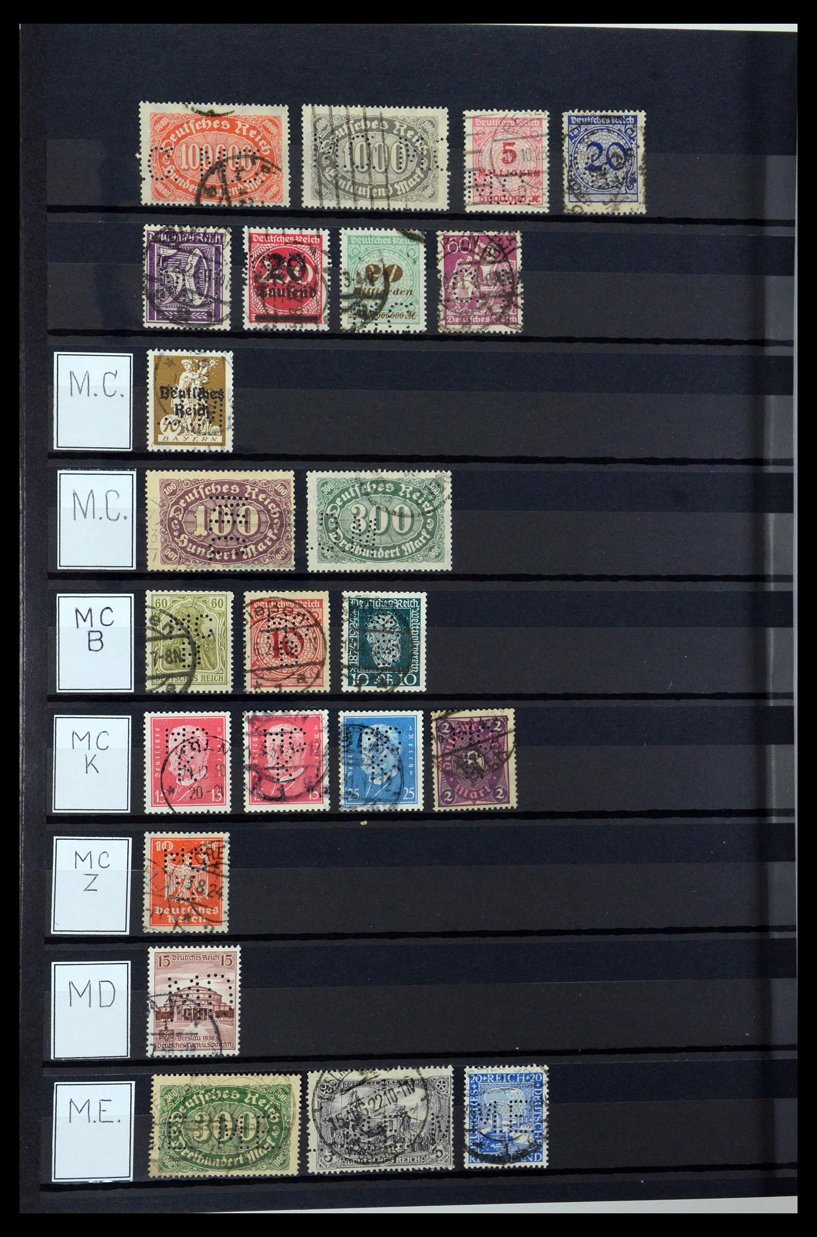 36405 223 - Postzegelverzameling 36405 Duitse Rijk perfins 1880-1945.