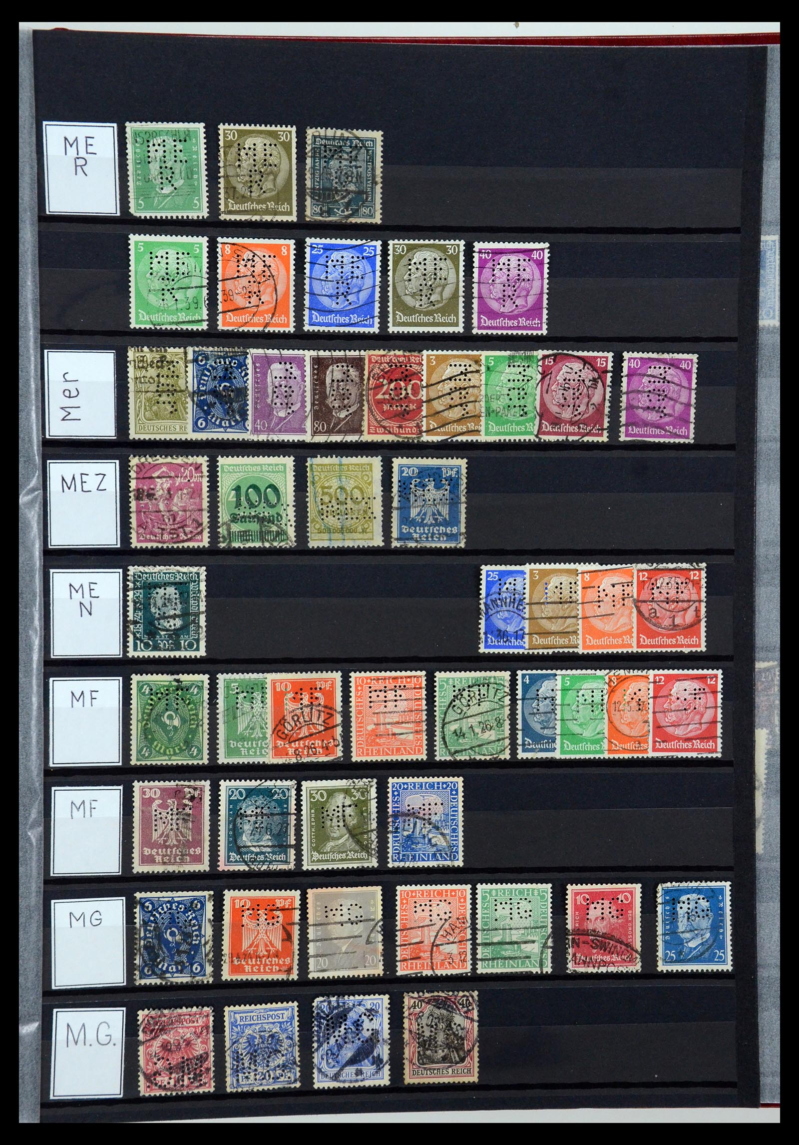 36405 224 - Postzegelverzameling 36405 Duitse Rijk perfins 1880-1945.