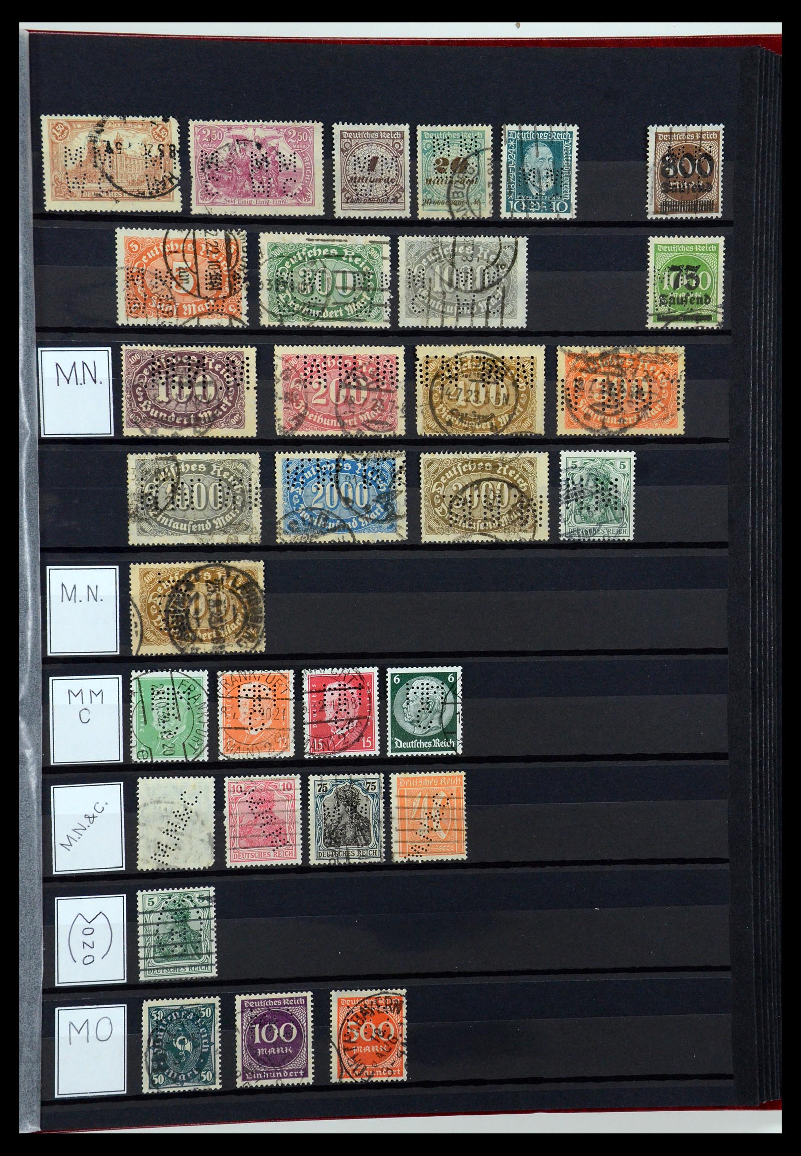 36405 228 - Postzegelverzameling 36405 Duitse Rijk perfins 1880-1945.