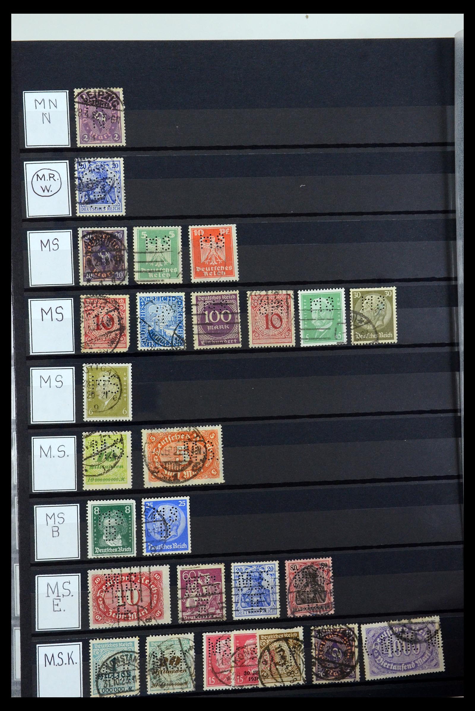 36405 229 - Postzegelverzameling 36405 Duitse Rijk perfins 1880-1945.