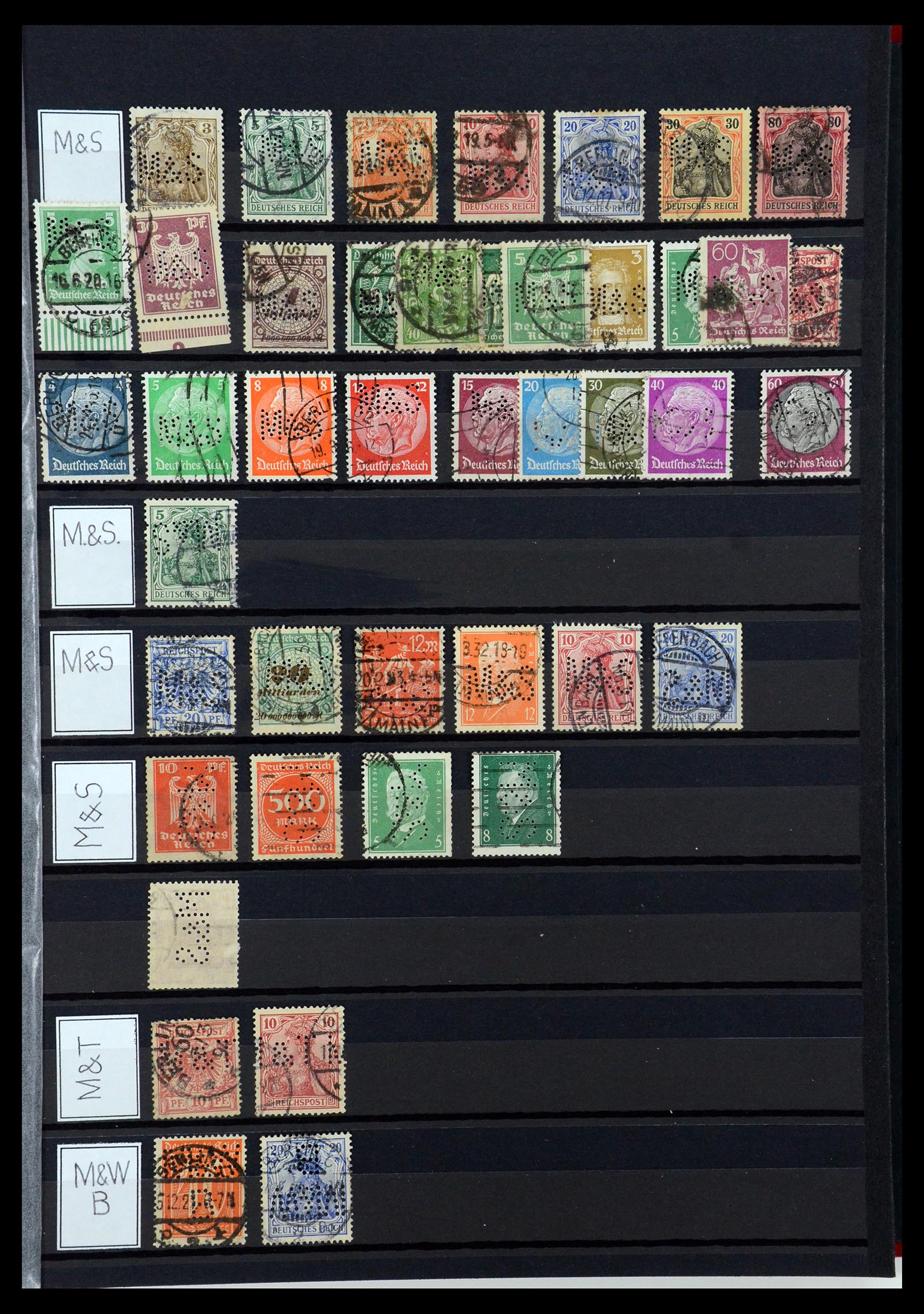 36405 232 - Postzegelverzameling 36405 Duitse Rijk perfins 1880-1945.