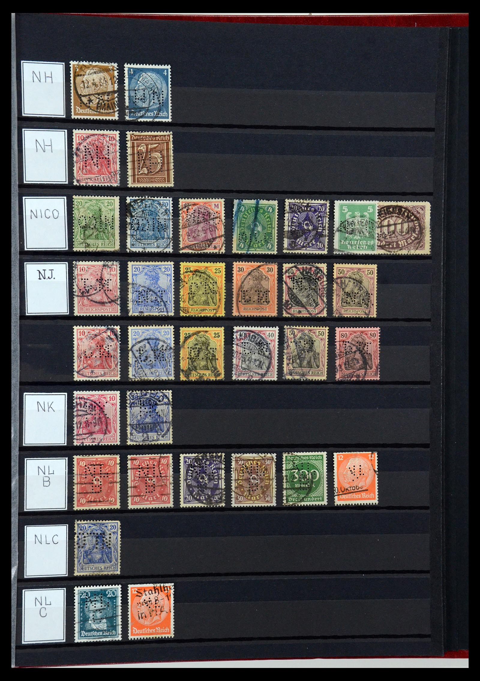 36405 236 - Postzegelverzameling 36405 Duitse Rijk perfins 1880-1945.