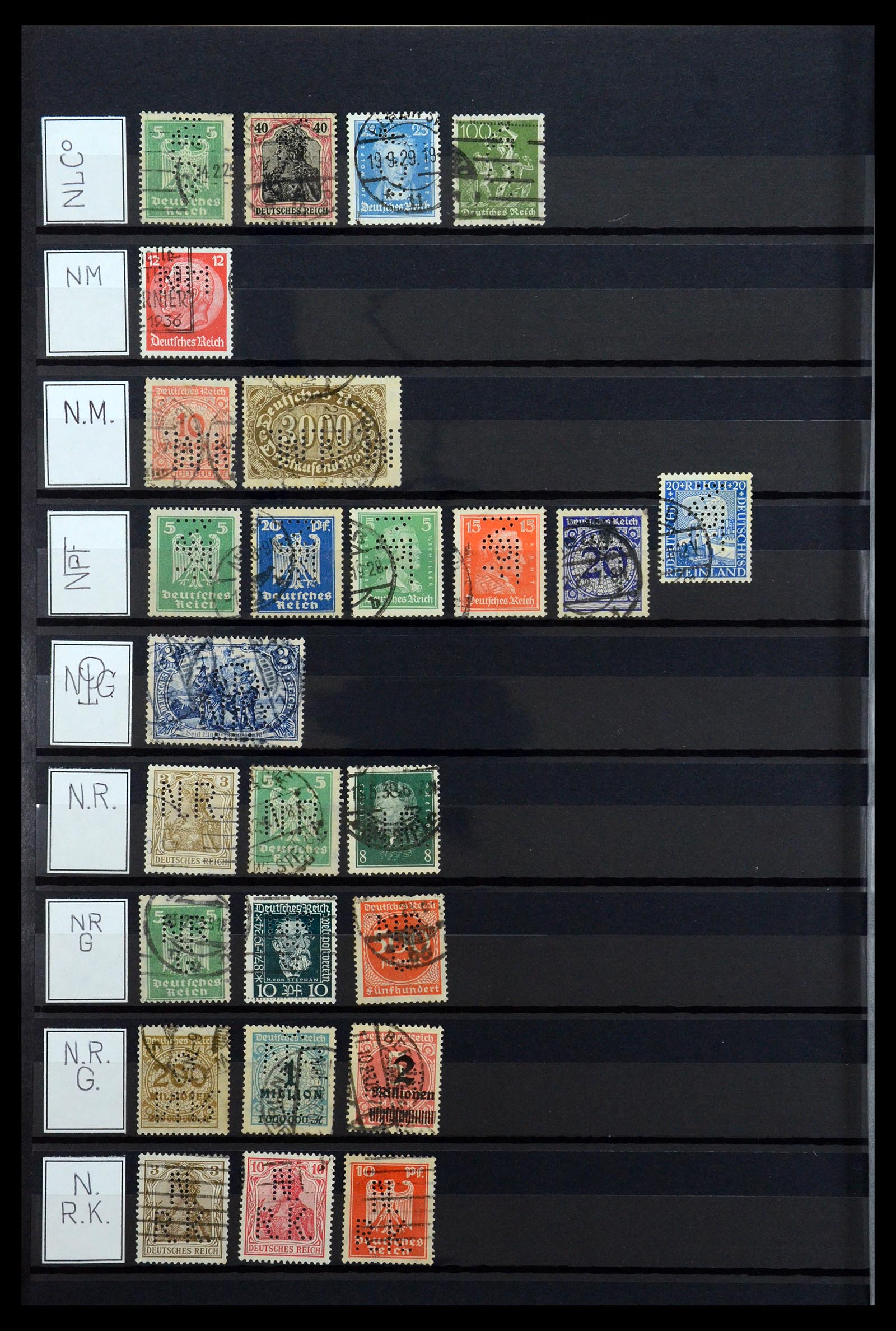 36405 237 - Postzegelverzameling 36405 Duitse Rijk perfins 1880-1945.
