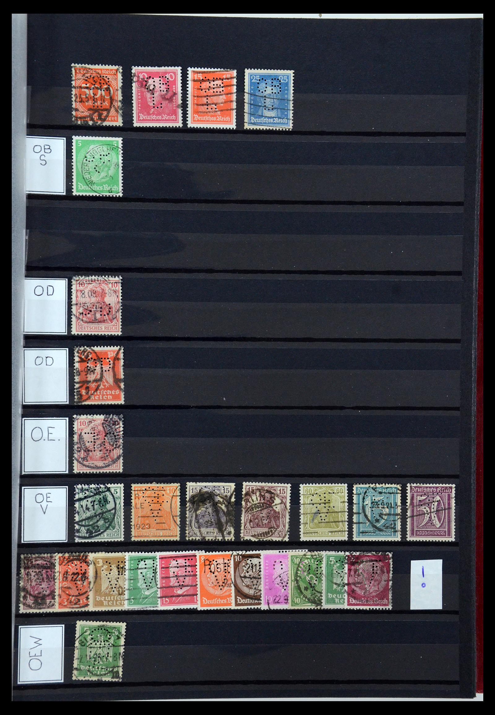 36405 242 - Postzegelverzameling 36405 Duitse Rijk perfins 1880-1945.