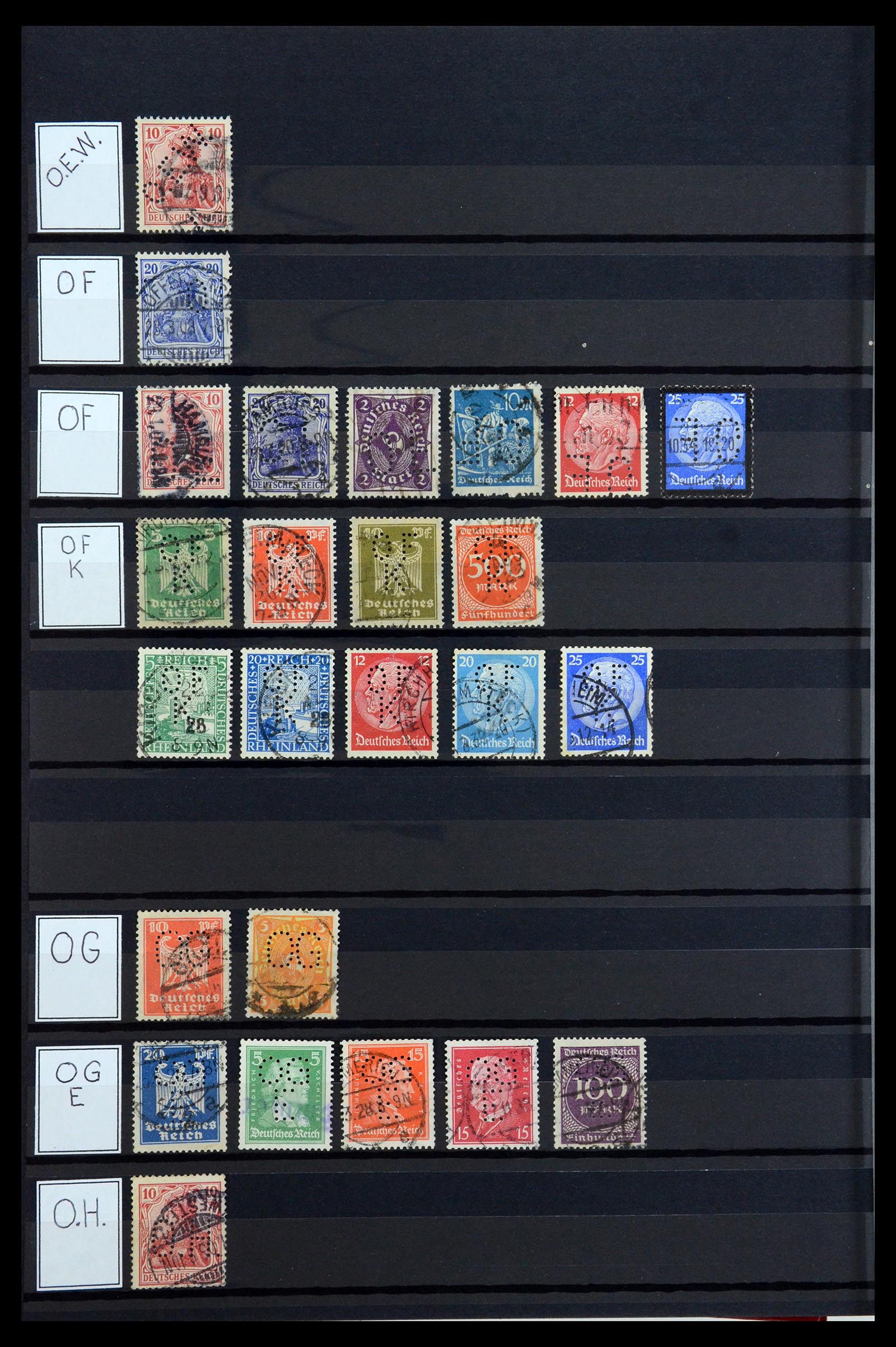 36405 243 - Postzegelverzameling 36405 Duitse Rijk perfins 1880-1945.