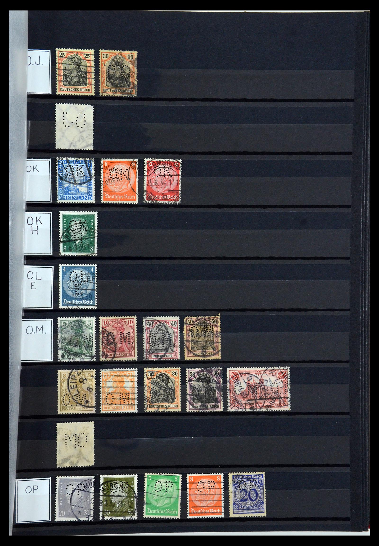 36405 244 - Postzegelverzameling 36405 Duitse Rijk perfins 1880-1945.