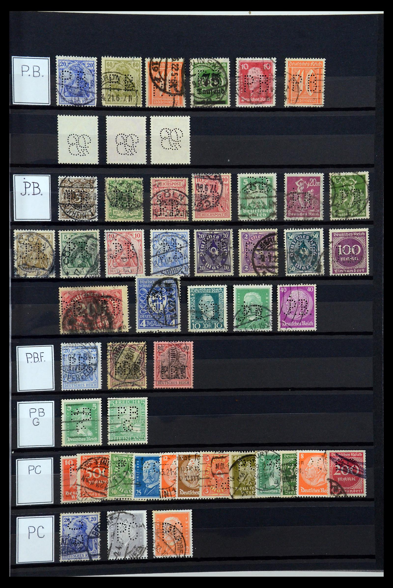 36405 248 - Postzegelverzameling 36405 Duitse Rijk perfins 1880-1945.