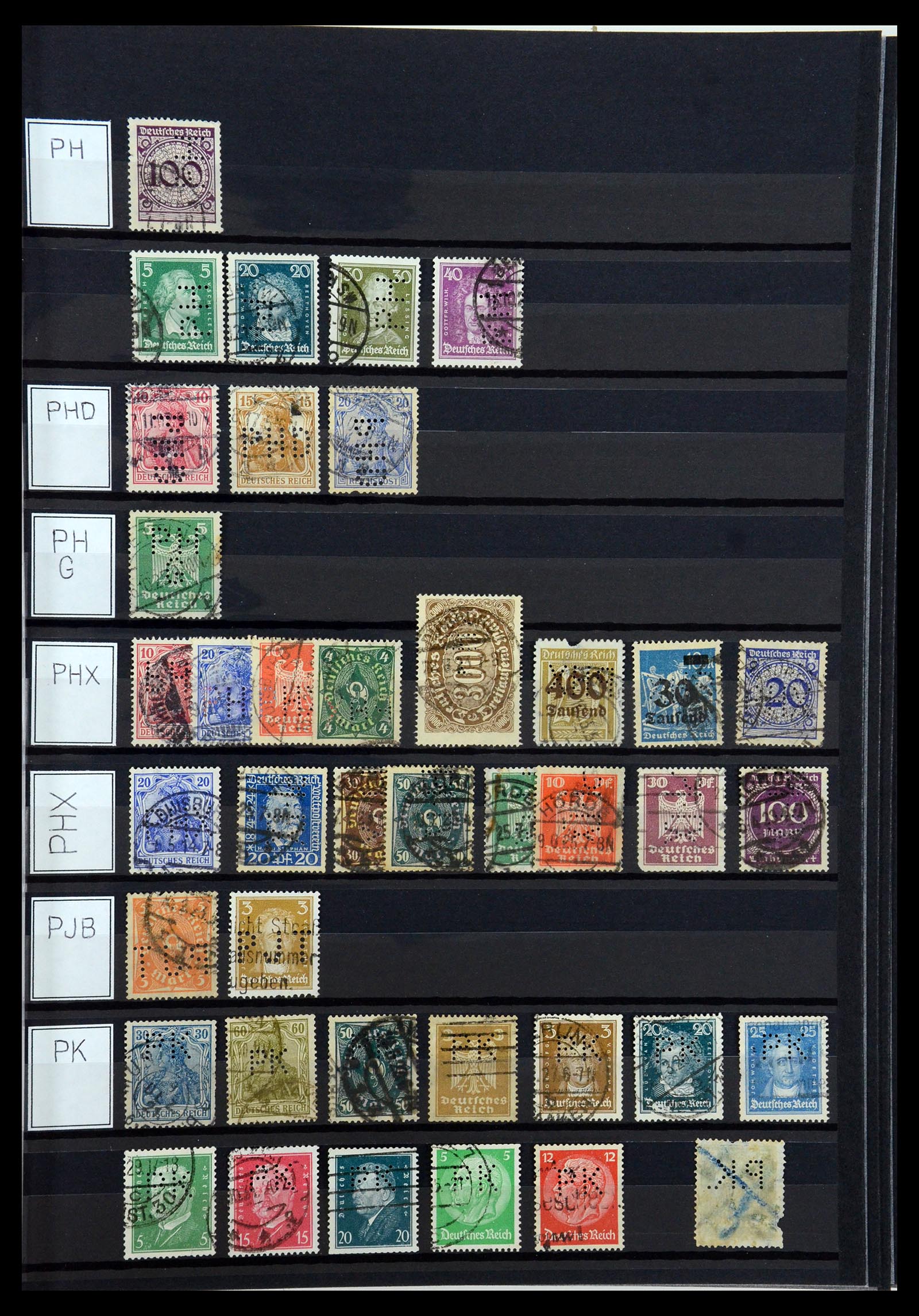 36405 250 - Postzegelverzameling 36405 Duitse Rijk perfins 1880-1945.