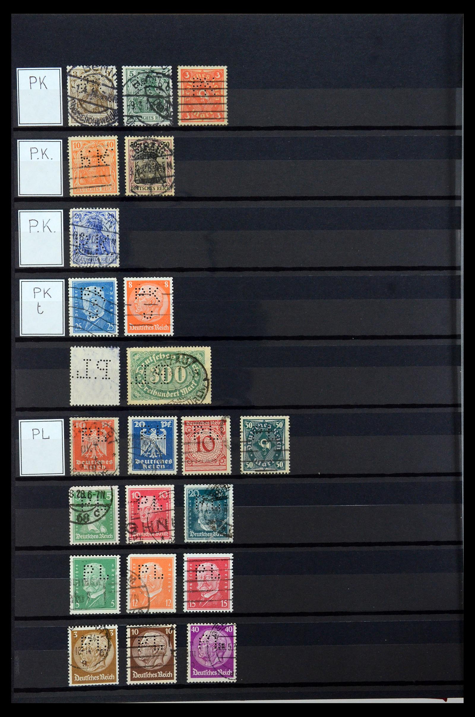 36405 251 - Postzegelverzameling 36405 Duitse Rijk perfins 1880-1945.