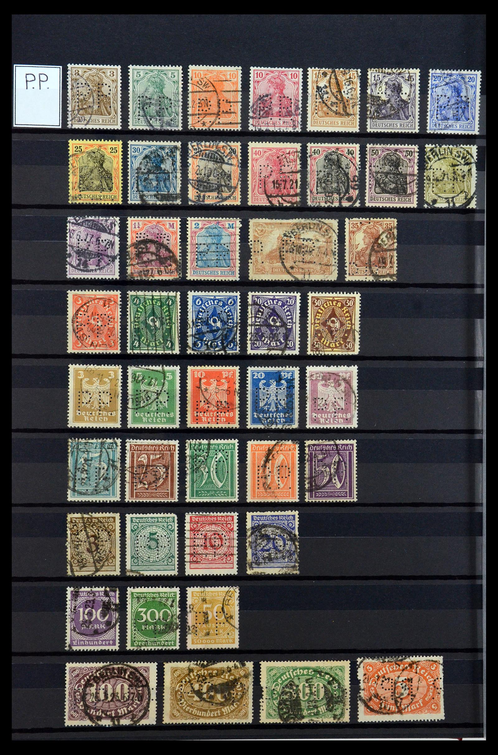 36405 253 - Postzegelverzameling 36405 Duitse Rijk perfins 1880-1945.
