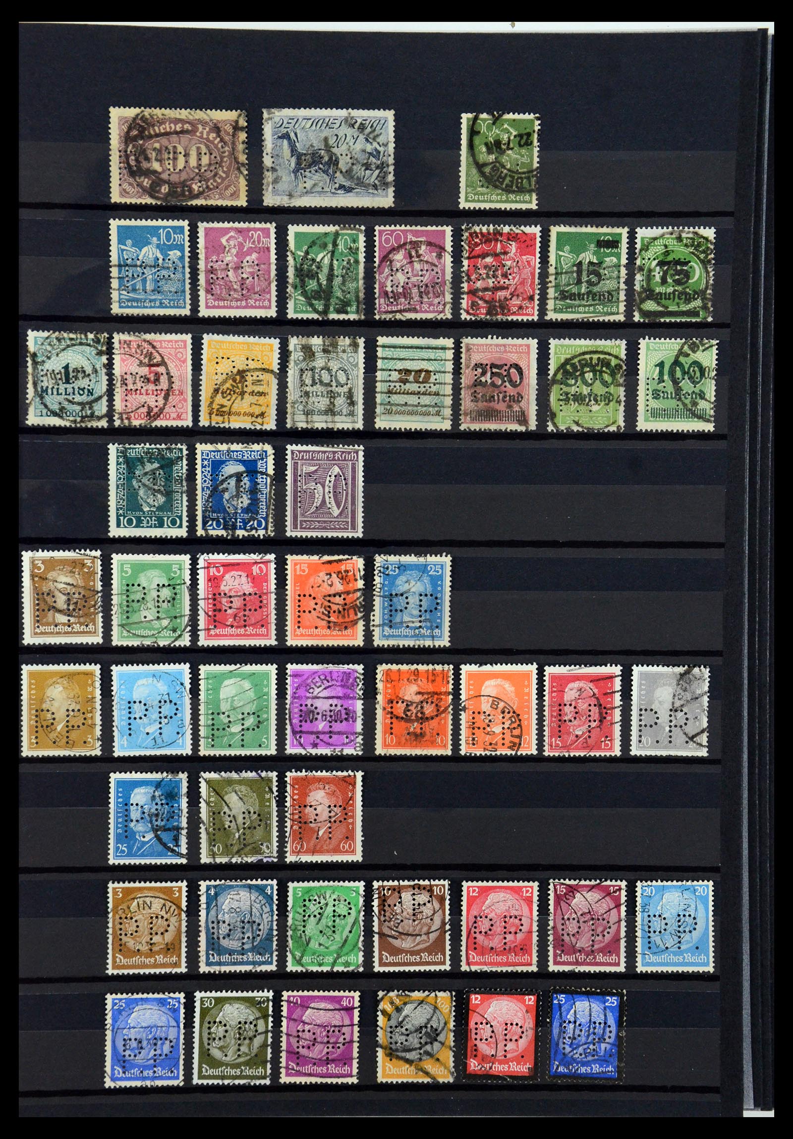 36405 254 - Postzegelverzameling 36405 Duitse Rijk perfins 1880-1945.