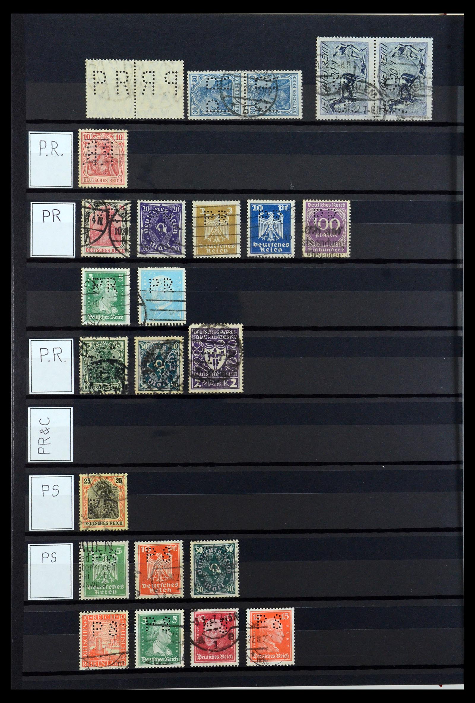 36405 255 - Postzegelverzameling 36405 Duitse Rijk perfins 1880-1945.