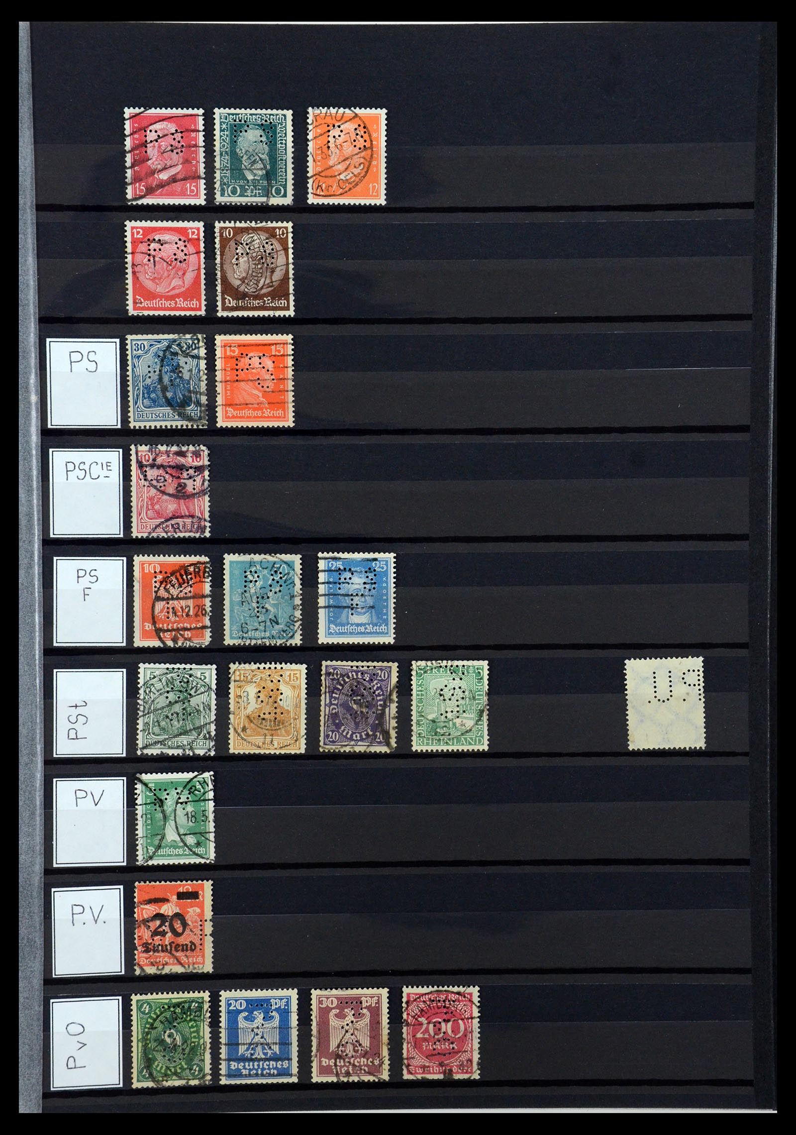 36405 256 - Postzegelverzameling 36405 Duitse Rijk perfins 1880-1945.