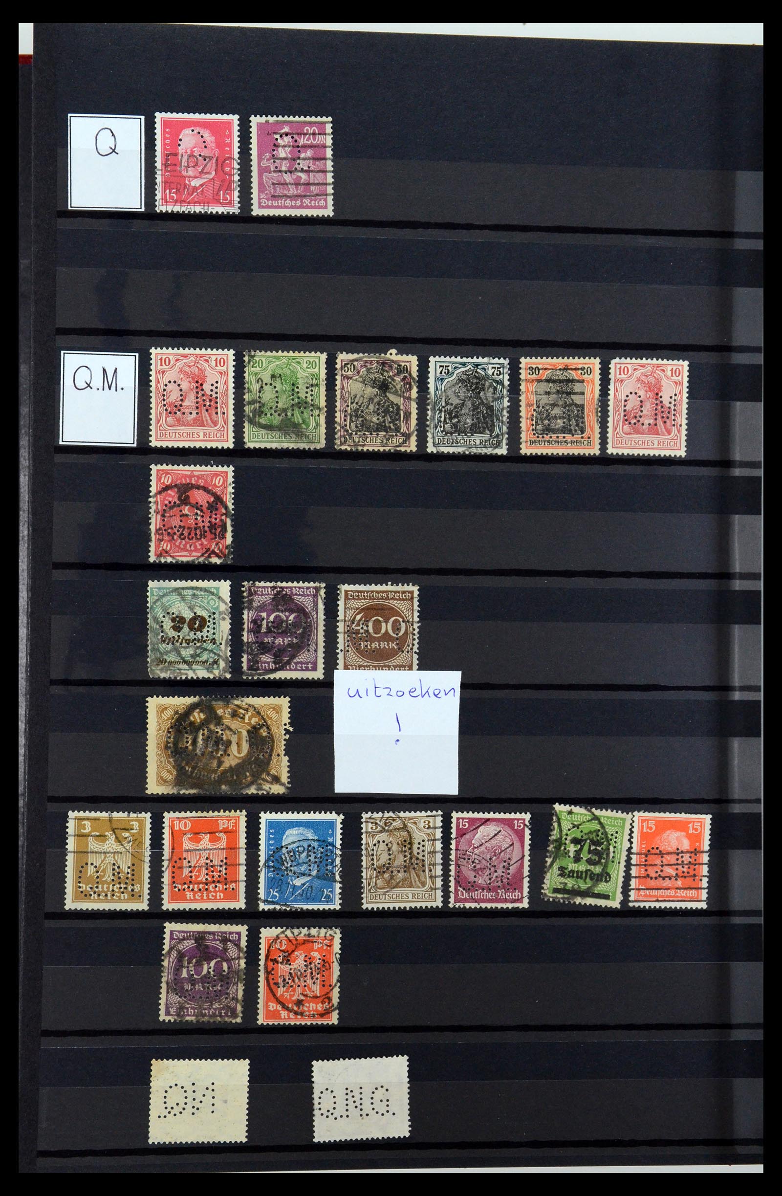 36405 259 - Postzegelverzameling 36405 Duitse Rijk perfins 1880-1945.