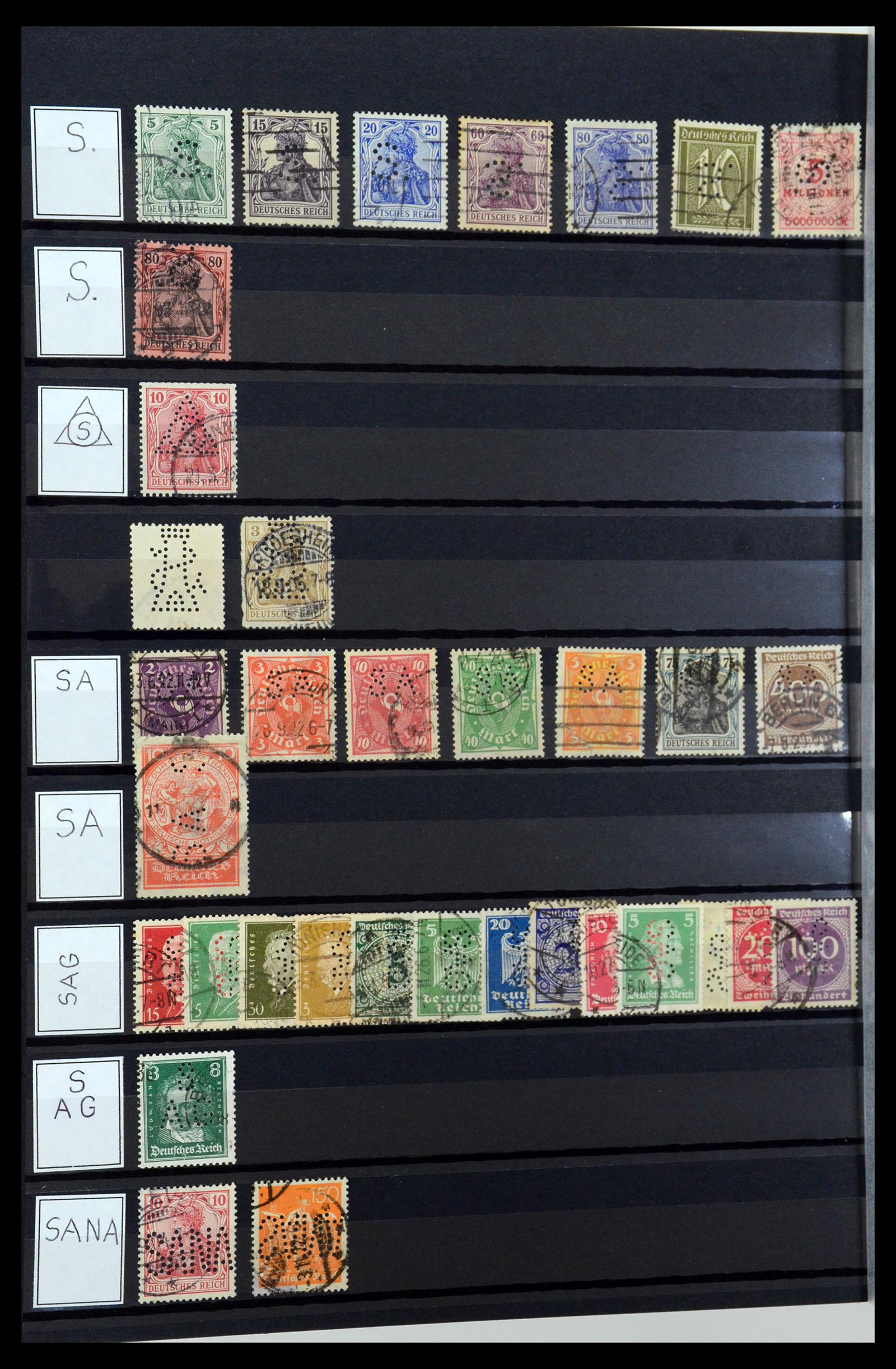 36405 281 - Postzegelverzameling 36405 Duitse Rijk perfins 1880-1945.